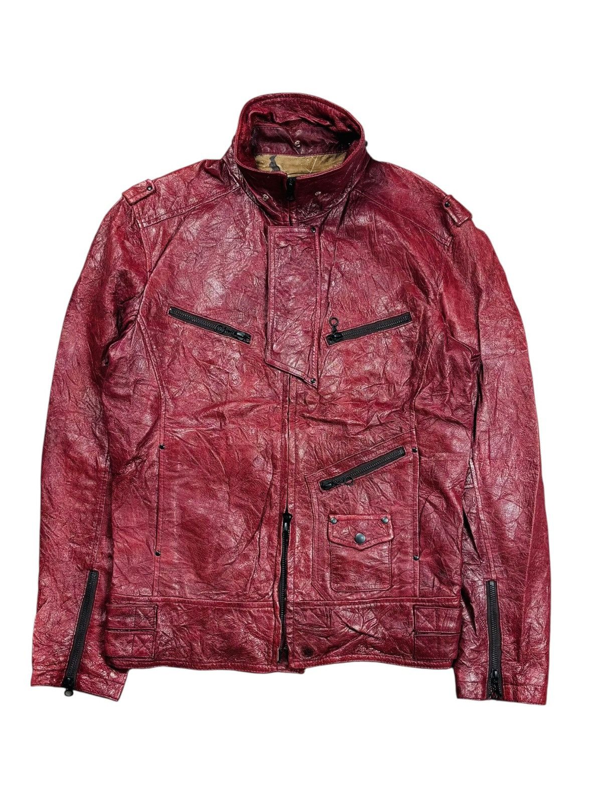 Ekam 2000s Faktor - Riri Zips Vkei Style Rider Leather