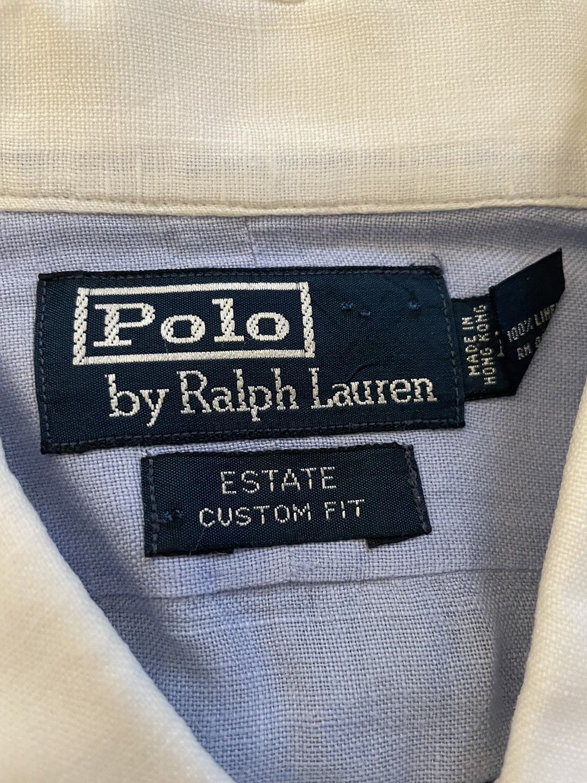 Polo Ralph Lauren × Vintage Contrast Collar Linen Dress Shirt Size US XL / EU 56 / 4 - 2 Thumbnail