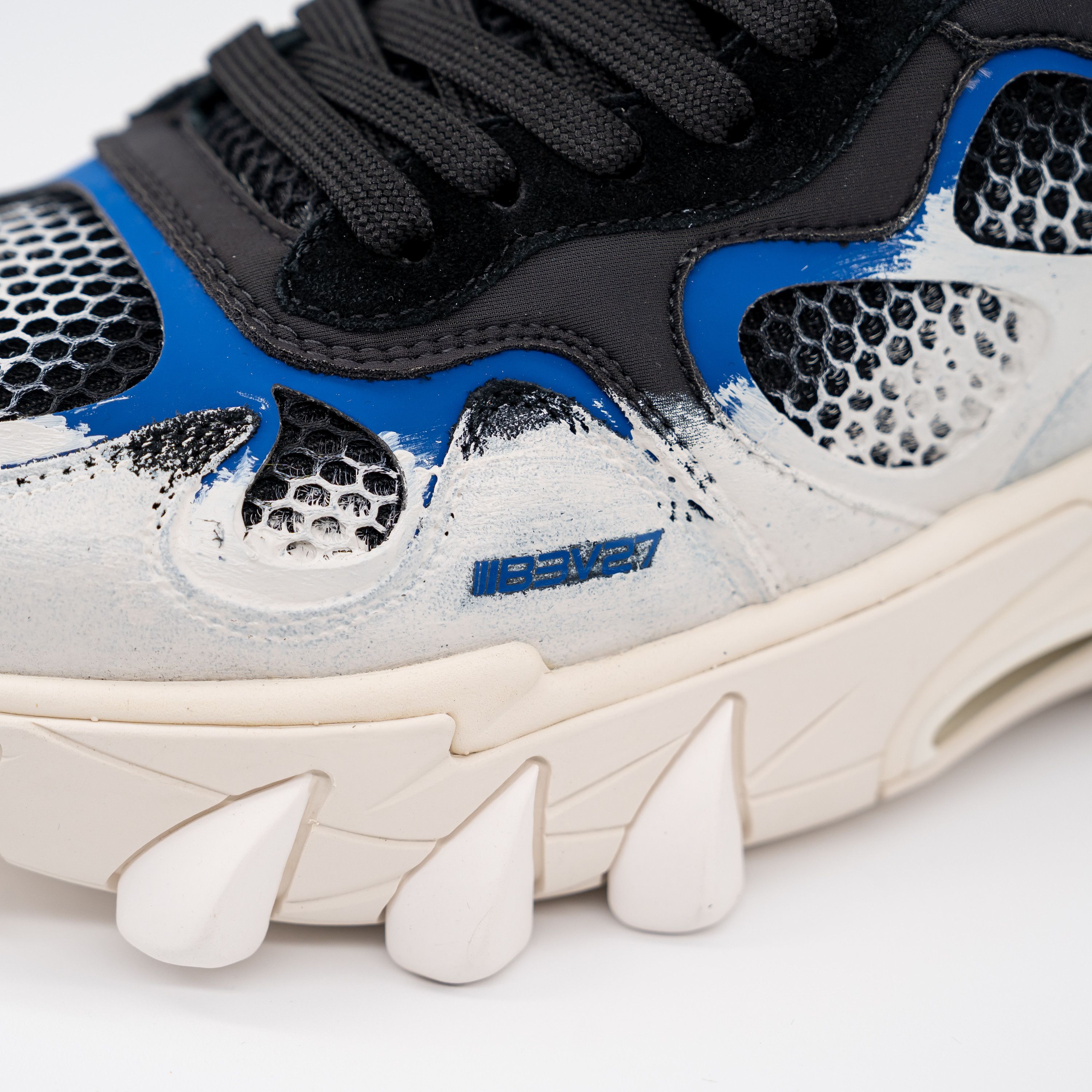 Balmain size 42/ US 9 - Balmain B-East Black Blue painted sneakers Size US 9 / EU 42 - 5 Thumbnail