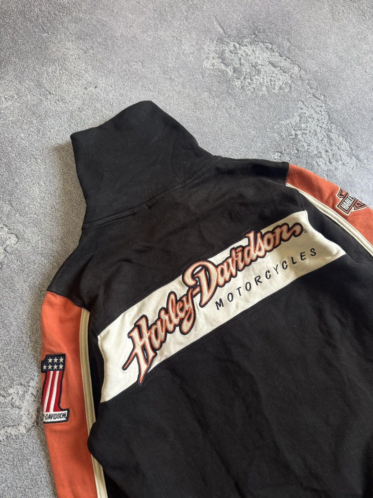 Harley Davidson Harley Davidson S zip turtleneck pullover sweater knit faded Size S / US 4 / IT 40 - 2 Thumbnail