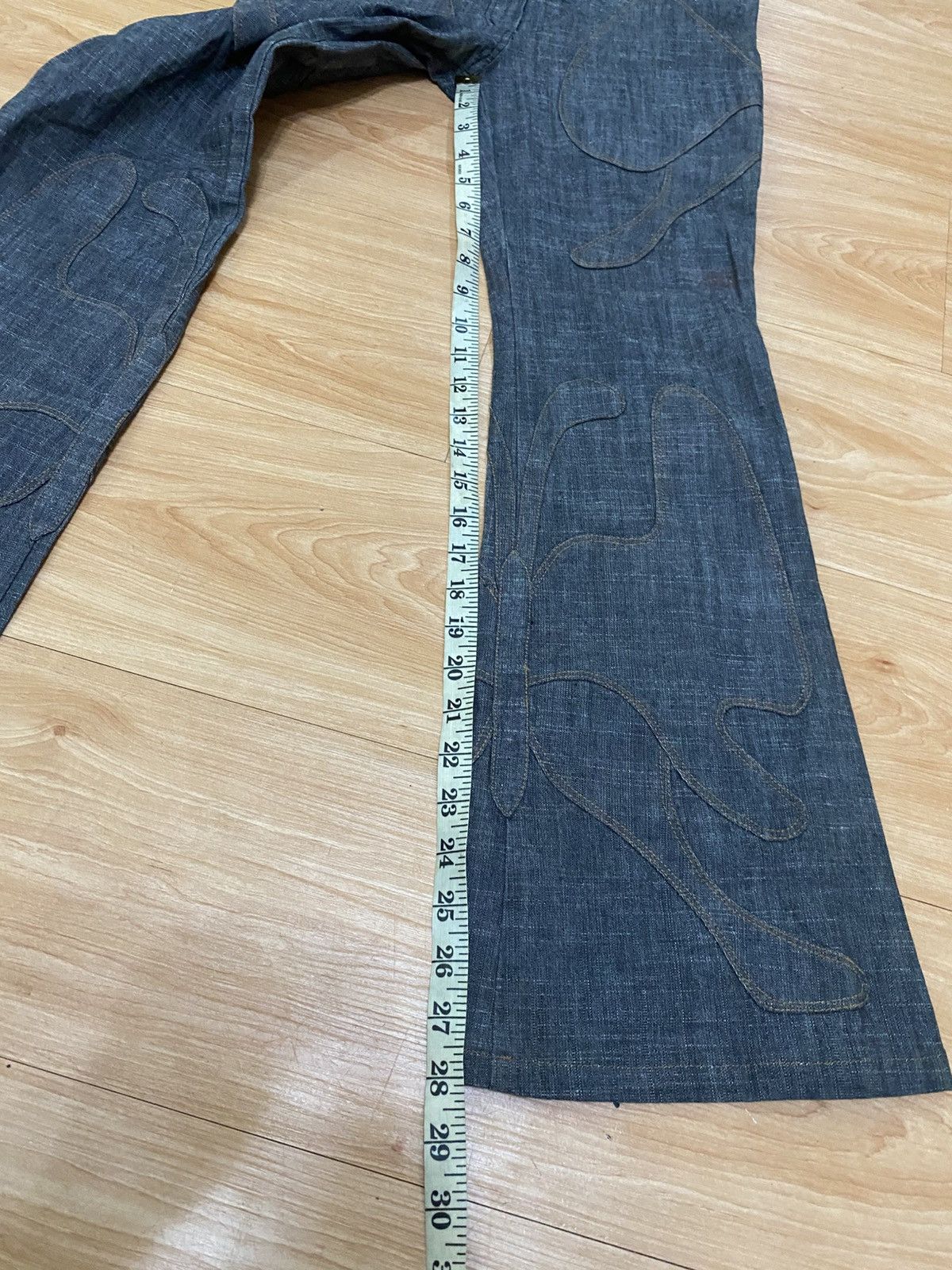 Japanese Brand LA TENDA WAXED BLACK BOOTCUT DENIM NICE DESIGN VERY RARE Size 31" - 18 Thumbnail