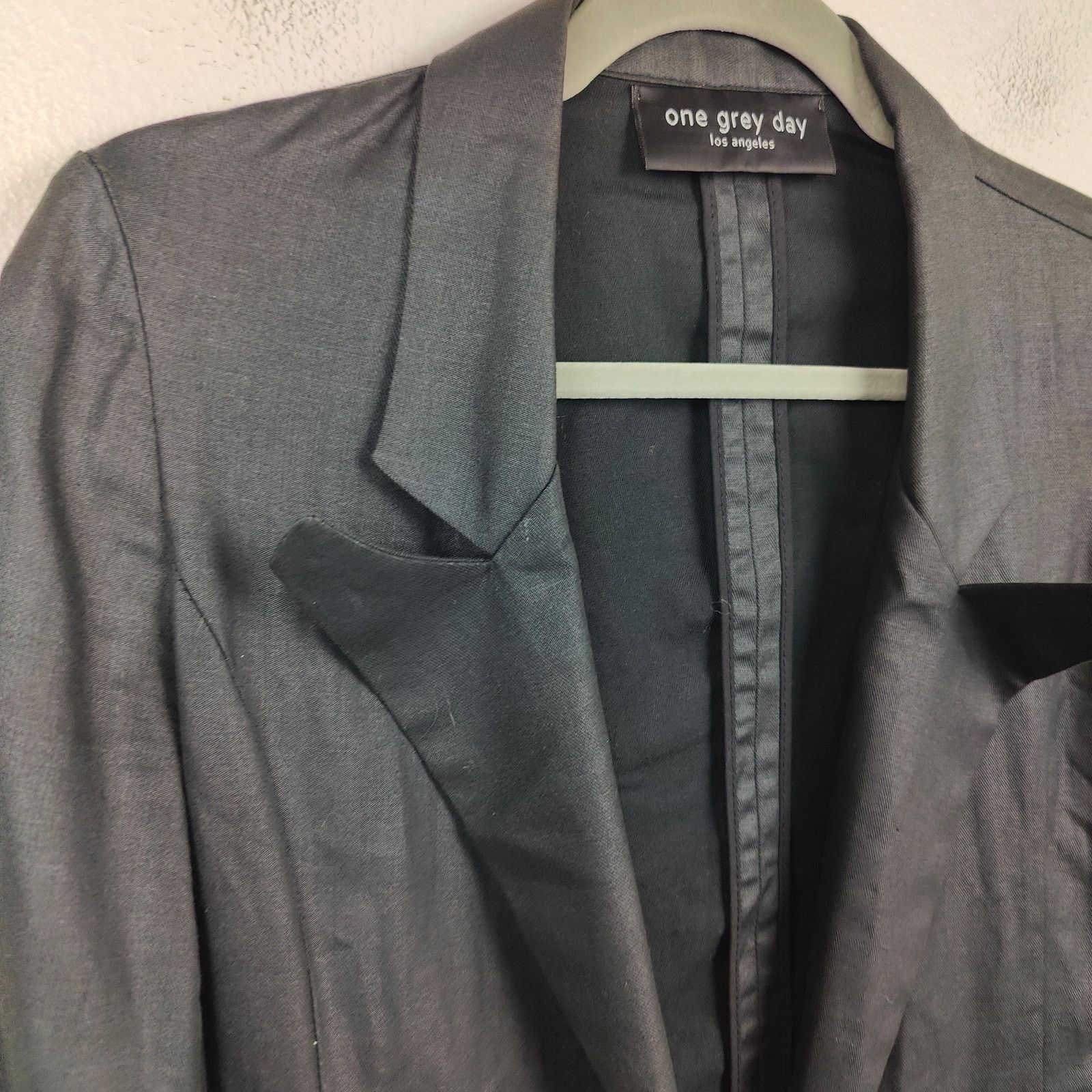 Other One Grey Day Open Fit Blazer Womens Medium Black Cotton Size M / US 6-8 / IT 42-44 - 2 Thumbnail