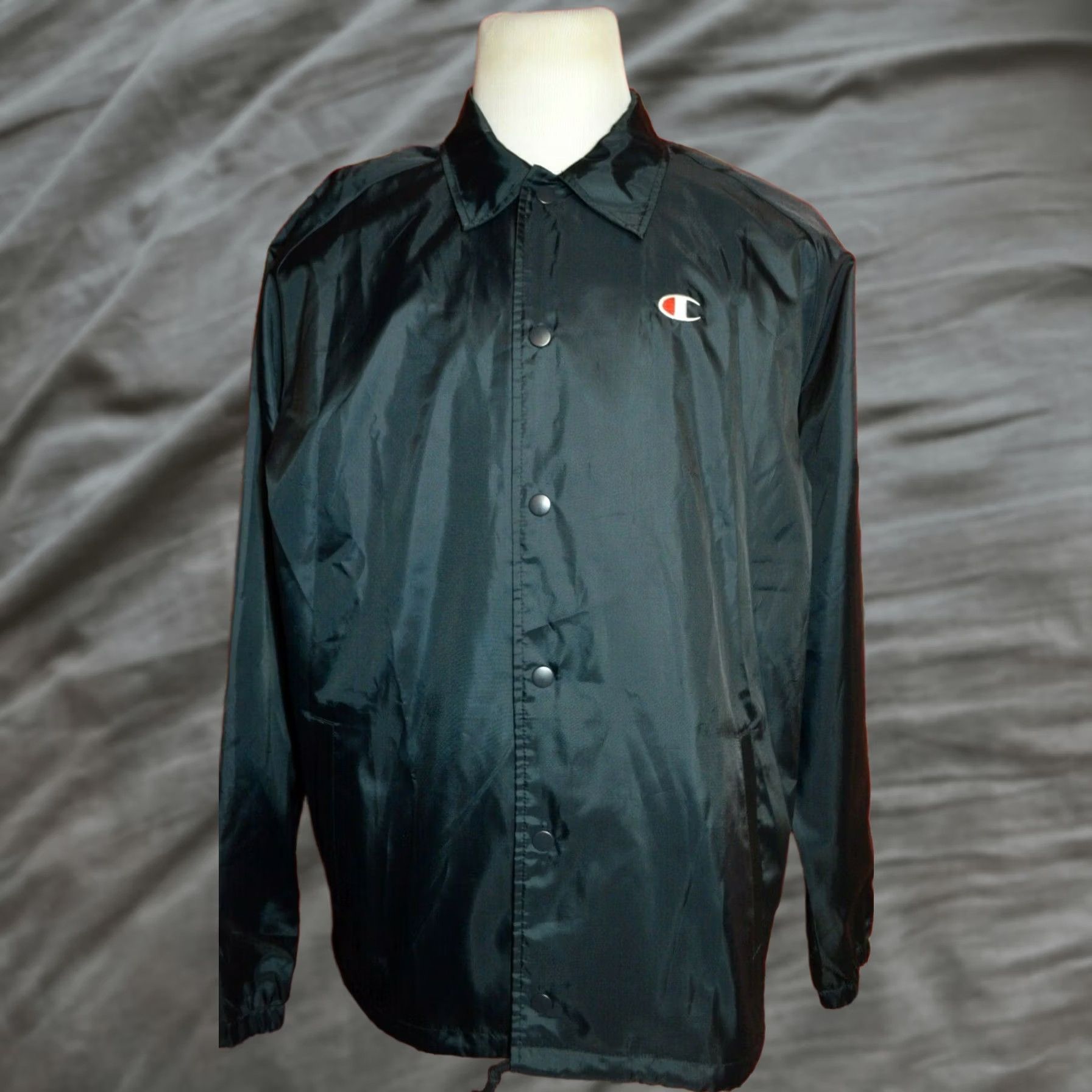 Champion VINTAGE CHAMPION Windbreaker Jacket Size Large L Black Lightweight Wild 'n Out Men Size US L / EU 52-54 / 3 - 1 Thumbnail
