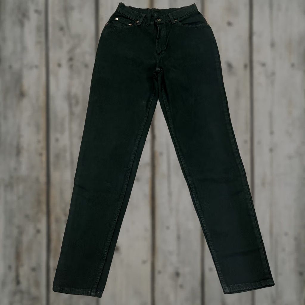 Levi's VINTAGE Levi's Jeans 512 Slim 90s Women Green 11 LONG Denim Cotton High Rise Regular Fit Tapered 100% Cotton 90s Theme Womens Size 32" / US 10 / IT 46 - 1 Thumbnail