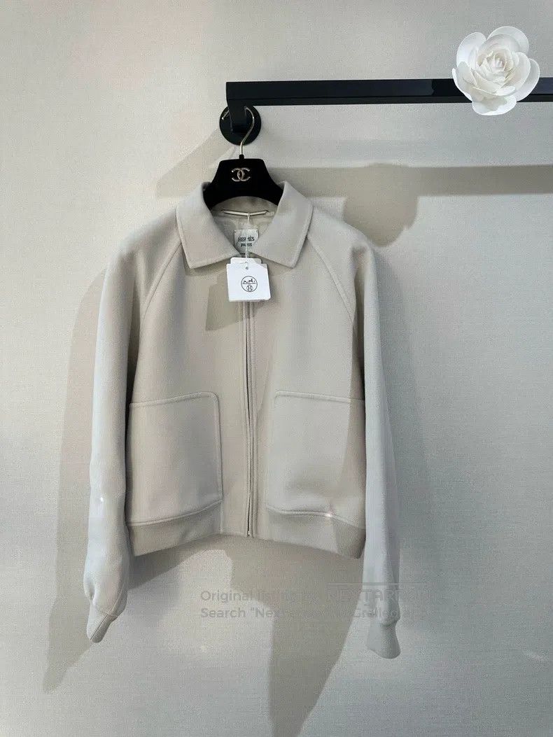 Hermes Hermes Oat-colored double-sided wool jacket Size M / US 6-8 / IT 42-44 - 1 Thumbnail