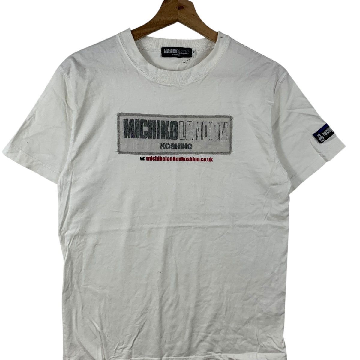 Michiko Koshino London Vintage MICHIKO LONDON KOSHINO Box Logo Tee Shirt Top Size M / US 6-8 / IT 42-44 - 3 Thumbnail