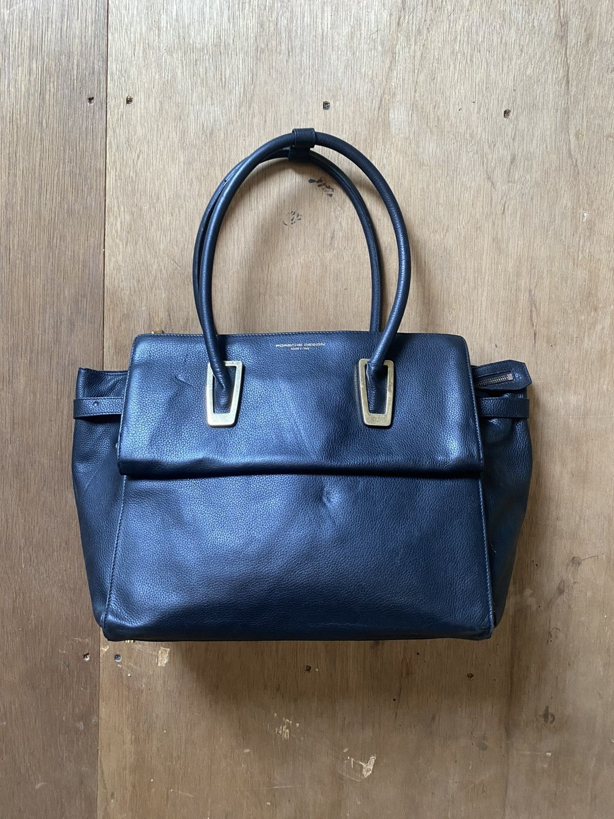 Porsche Design Porsche design black leather front pocket tote Size ONE SIZE - 1 Thumbnail
