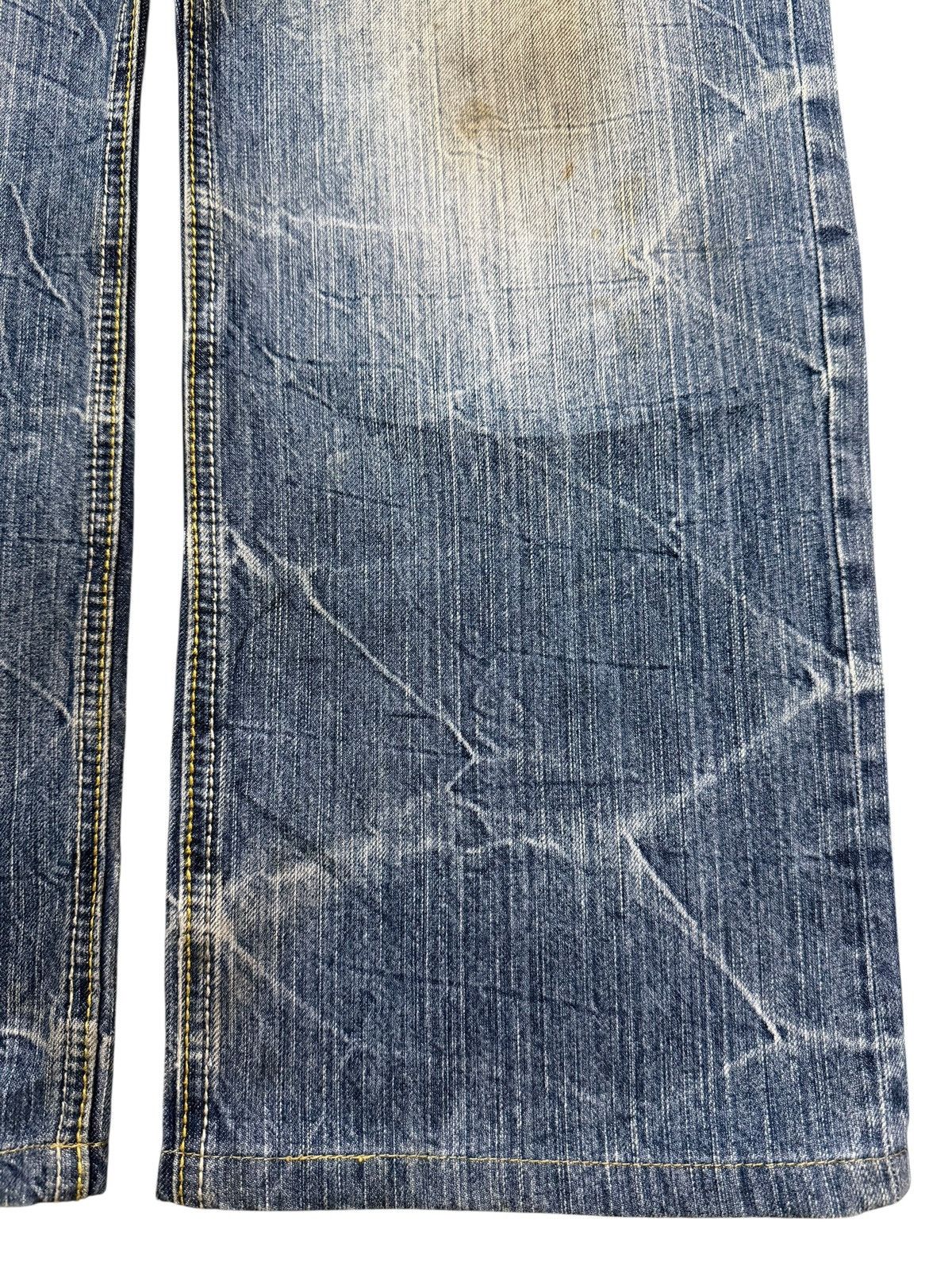 14th Addiction Vintage Japanese Brand Mud Wash Faded Thunder Distress Baggy Size US 34 / EU 50 - 8 Thumbnail