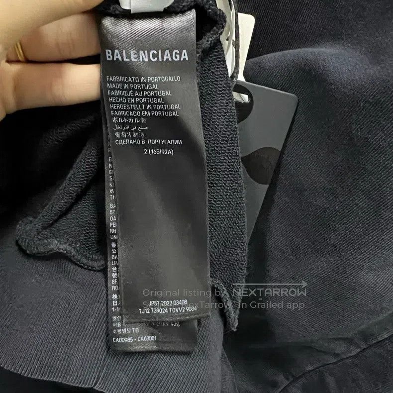 Balenciaga Balenciaga Black Side Logo Embroidered Hoodie Size US M / EU 48-50 / 2 - 4 Thumbnail