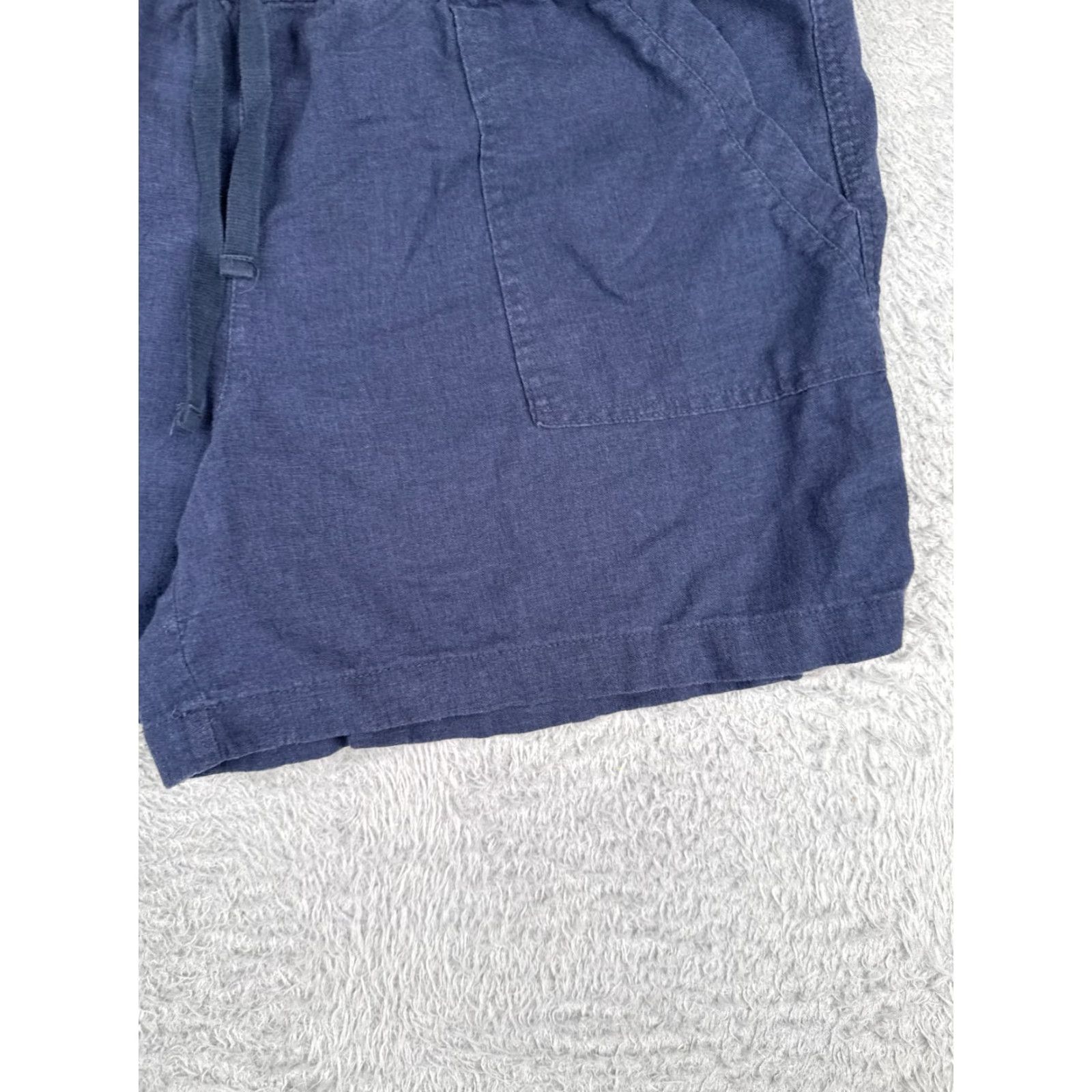 Nautica Nautica Womens Shorts Chino 40 Blue Linen Cotton Blend Stretch Pockets Zip Beach 40x5 Womens Size 27" / US 4 / IT 40 - 2 Thumbnail