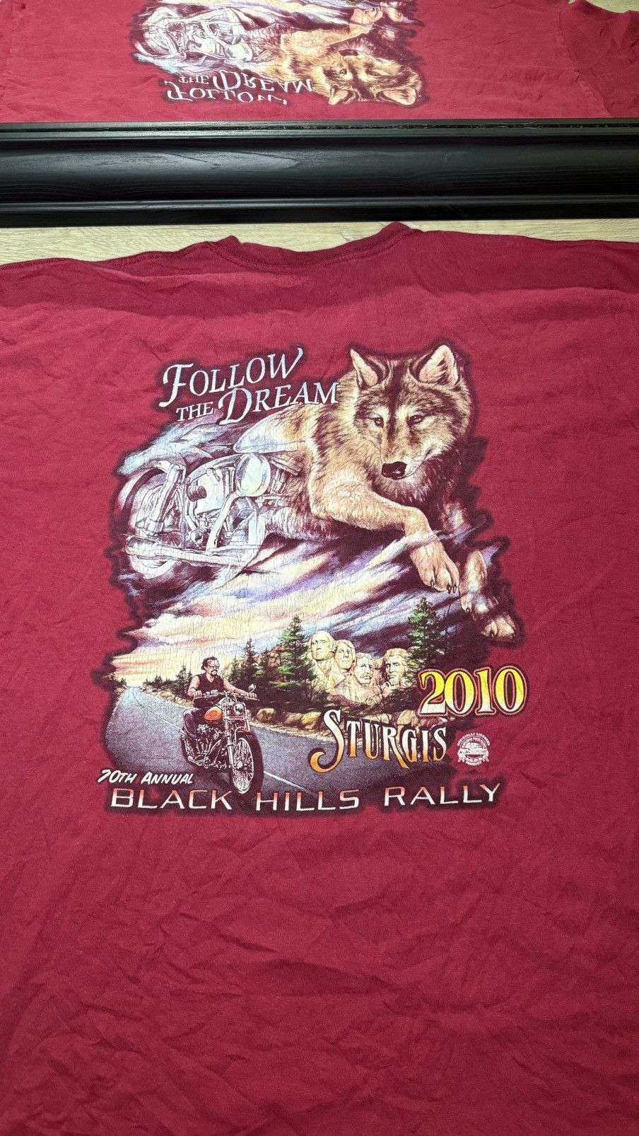 Harley Davidson Vintage / Y2K 2010 Sturgis Wolf “Follow The Dream” Shirt Size US XXL / EU 58 / 5 - 2 Thumbnail