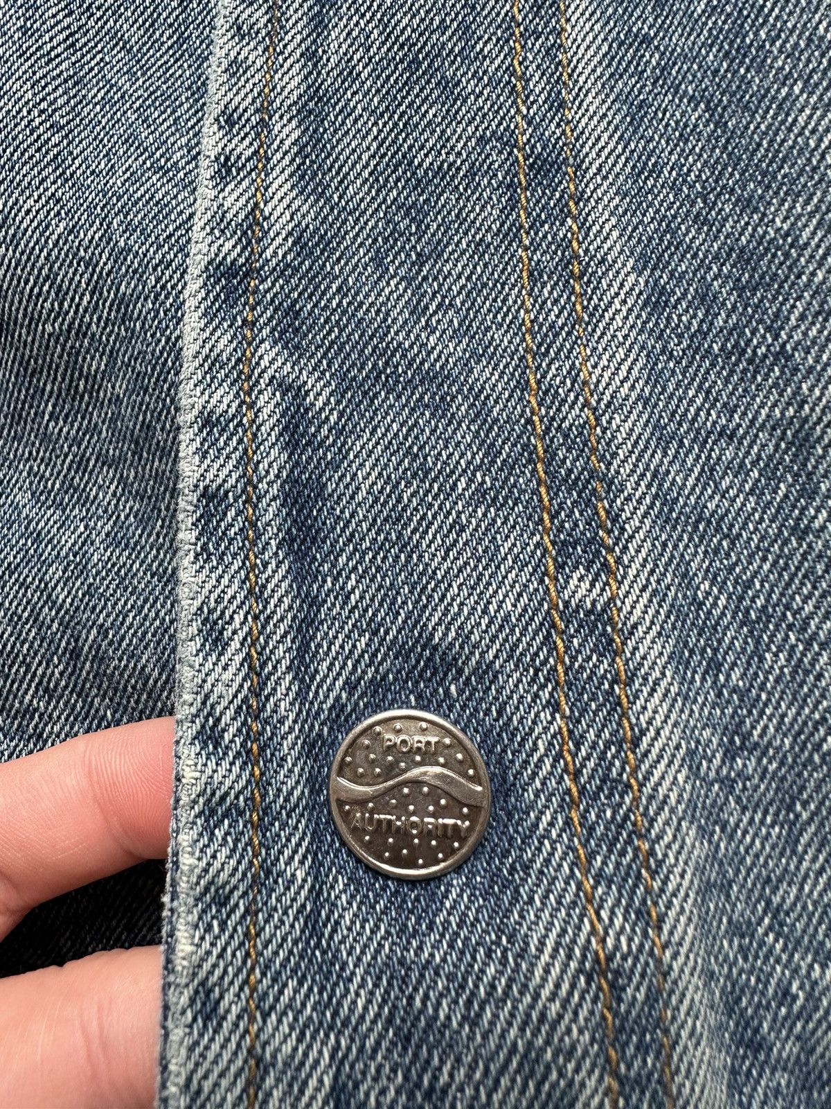Vintage Vintage 90s United States Marine Corps Denim Bomber Jacket Size US L / EU 52-54 / 3 - 10 Thumbnail