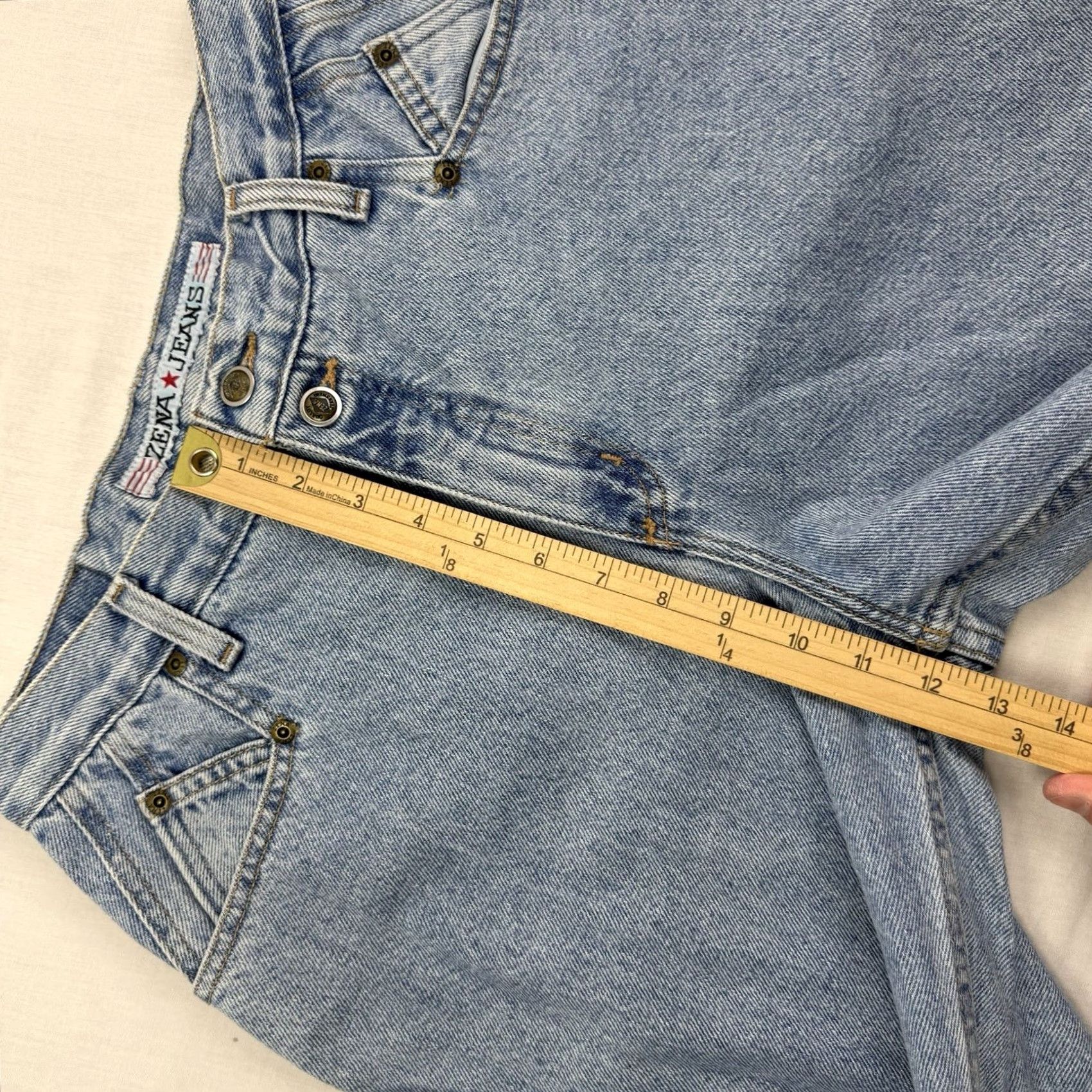 Vintage VINTAGE Zena Jeans Womens 12 Average High Waist Mom Jeans 1980s Pants High Rise Blue 90s 80s Womens Jeans Size 34" / US 12 / IT 48 - 7 Thumbnail