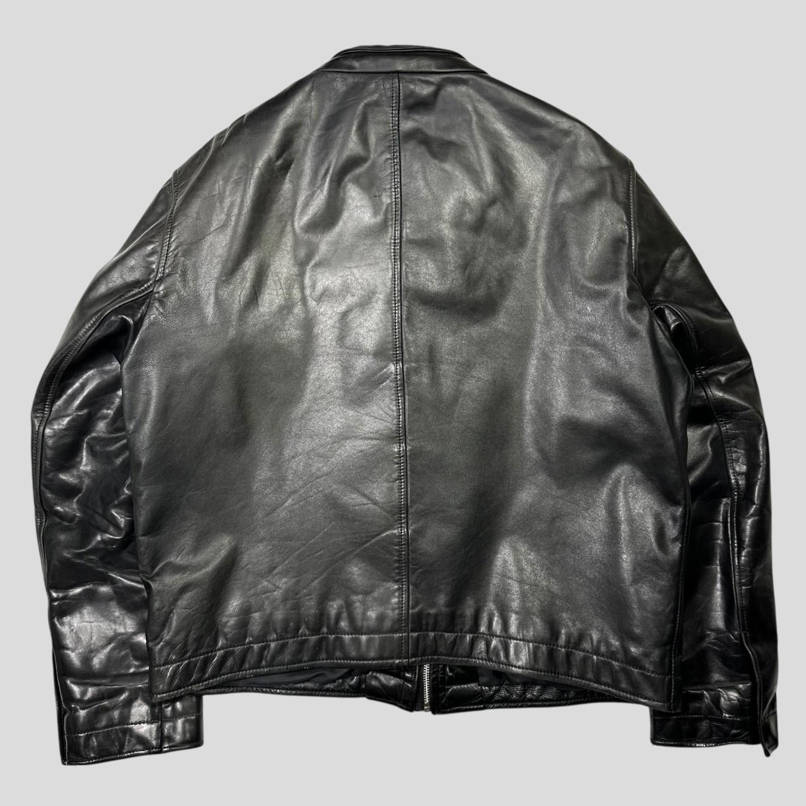 Neil Barrett Neil Barrett 00’s Textured Padded Leather Moto Jacket - L/ Size US L / EU 52-54 / 3 - 6 Thumbnail