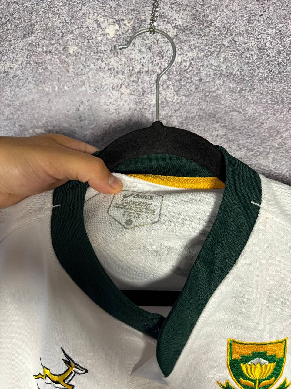 Asics 2018 South African Springboks Rugby Union Away Jersey Size US S / EU 44-46 / 1 - 7 Thumbnail