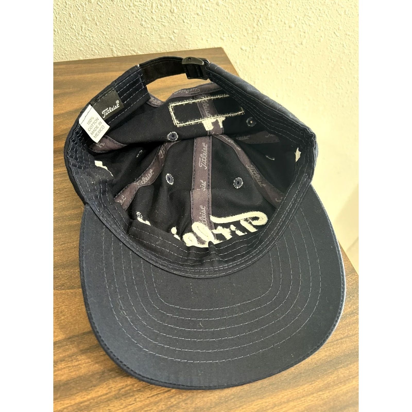 Titleist Titleist Golf Hat Cap Navy Adjustable Strapback Embroidered Logo Men One Size Blue Size ONE SIZE - 7 Thumbnail