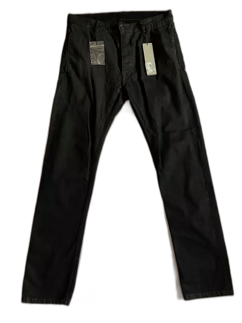 Rick Owens Black Waxed Pants for Stylish Look