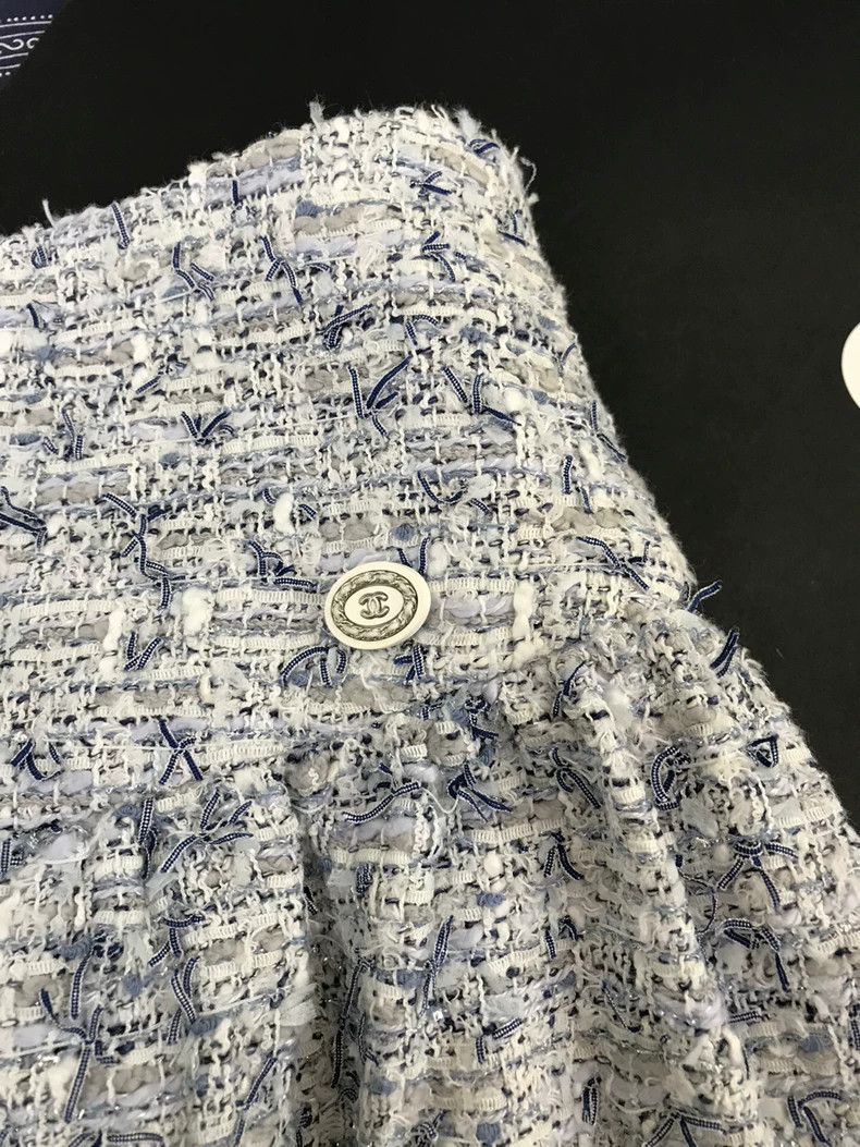 Chanel chanel Cruise series blue braided skirt Size 24" / US 00 / IT 34 - 3 Thumbnail