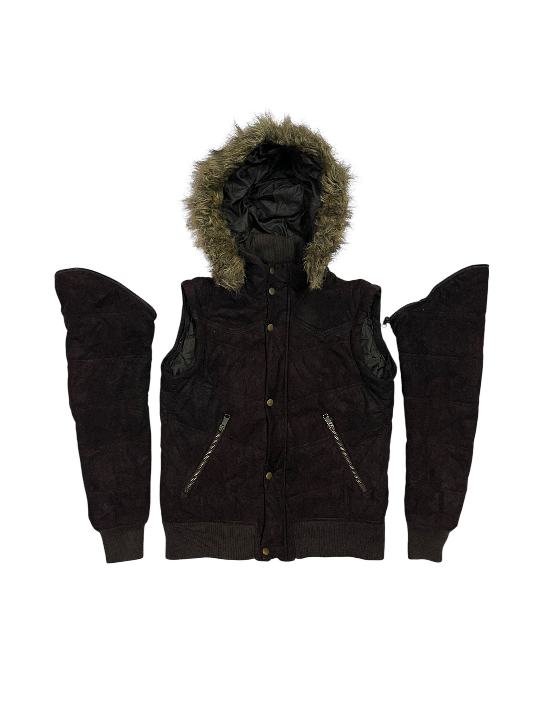 Morgan Homme Morgan de Toi Detachable Sleeves Faux Fur Velvet Jacket Size US S / EU 44-46 / 1 - 1 Thumbnail