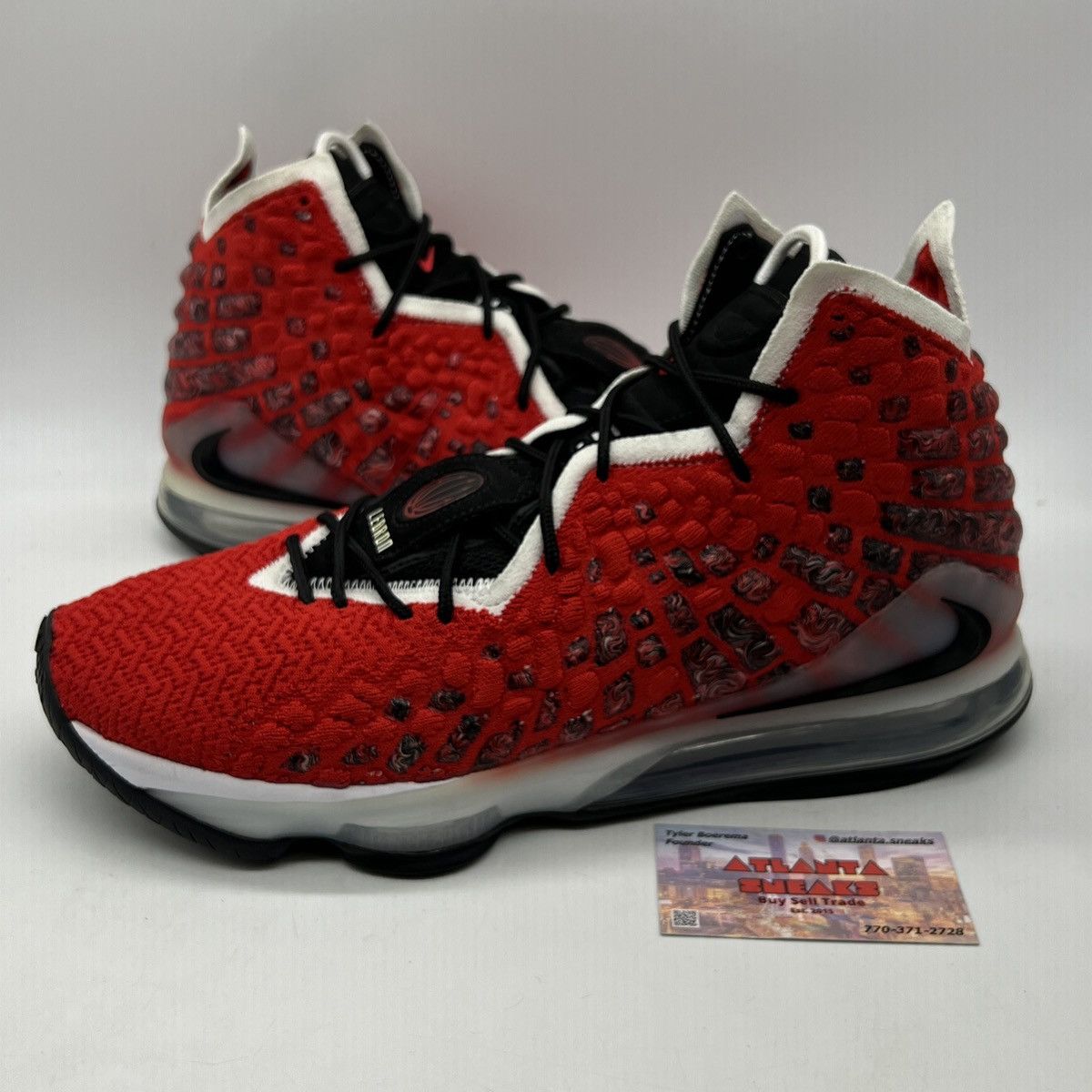 image of Nike Lebron 17 Air Max Uptempo Shoes in Red, Men's (Size 13)
