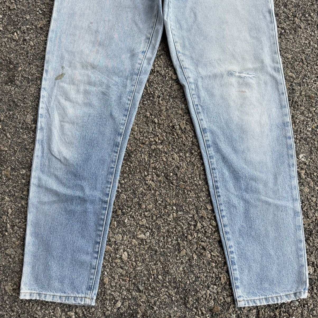Giordano VINTAGE GIORDANO BLUE DENIM STRAIGHT FADED JEAN PANTS Size US 33 - 3 Thumbnail