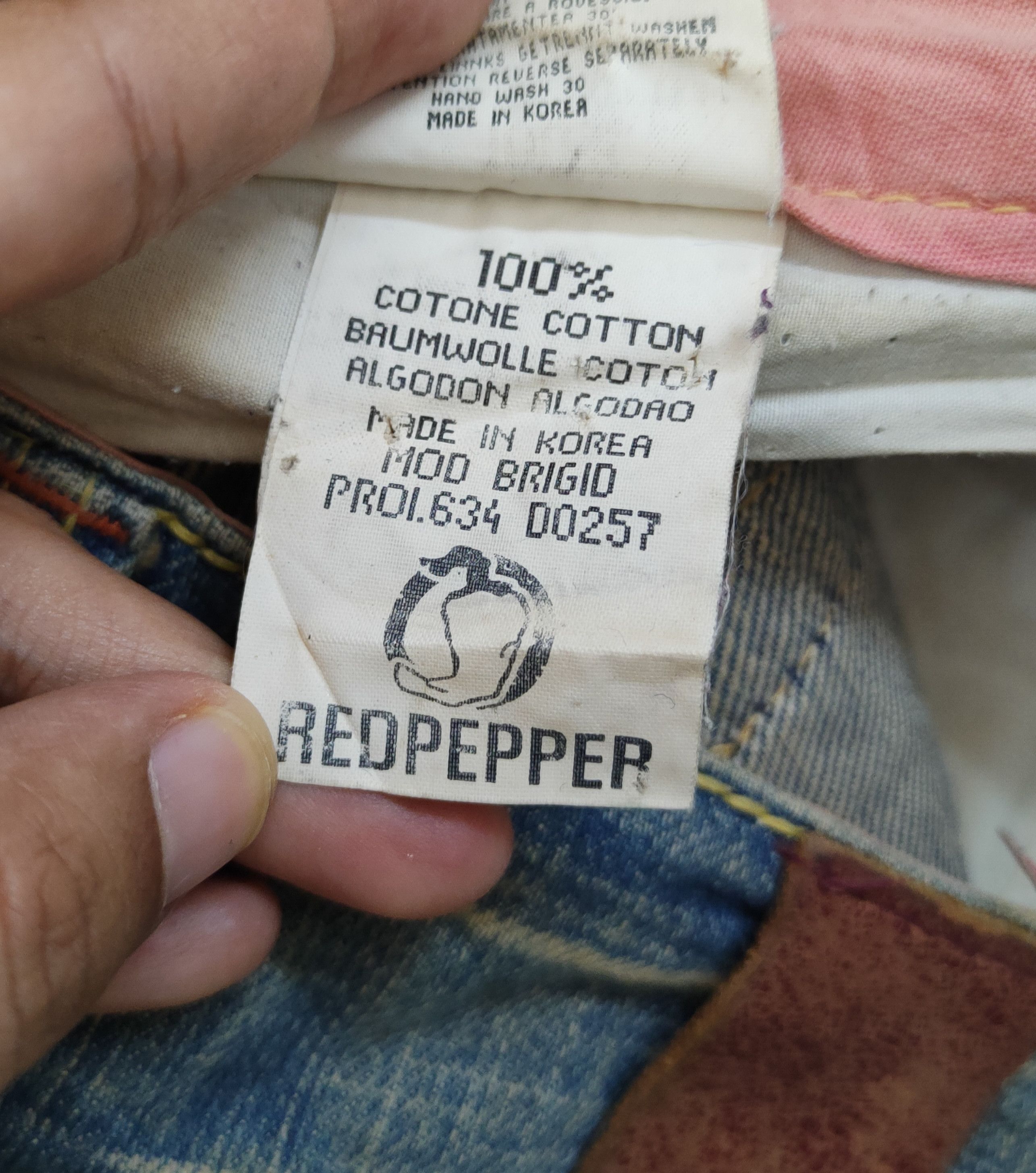 Japanese Brand Red Pepper Dark Blue Distressed Ripped Jeans #W1489 Size 26" / US 2 / IT 38 - 12 Thumbnail