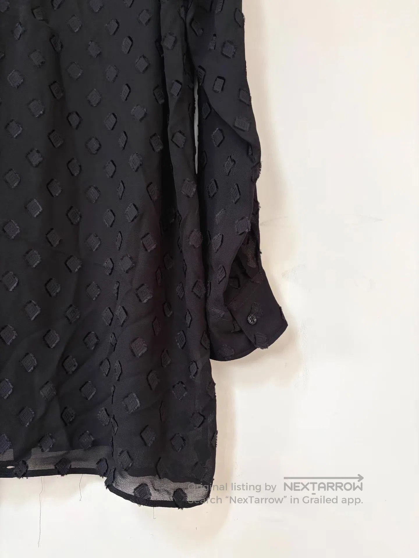 Ann Demeulemeester Black Diamond Pattern Long Sleeve Button. Size US M / EU 48-50 / 2 - 6 Thumbnail