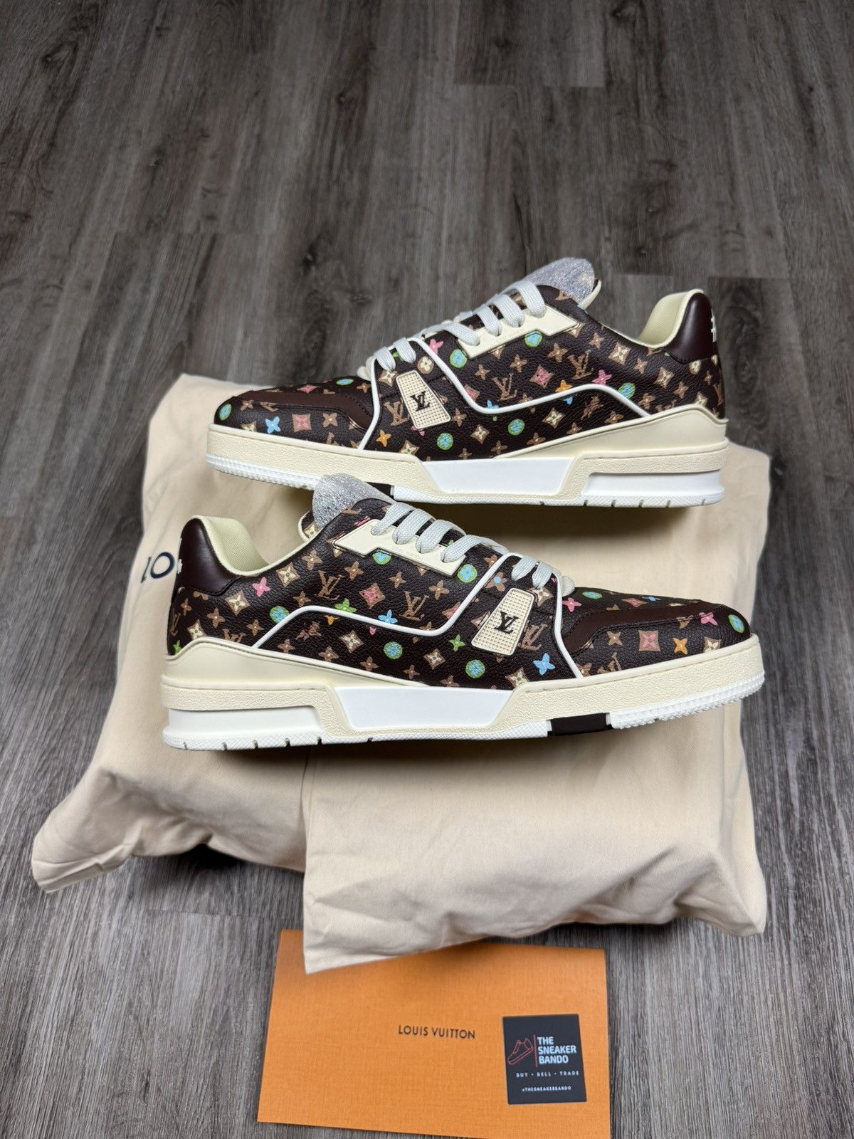 Louis Vuitton × Tyler The Creator Louis Vuitton by Tyler, the Creator LV Trainer Mocha Size US 11 / EU 44 - 3 Thumbnail