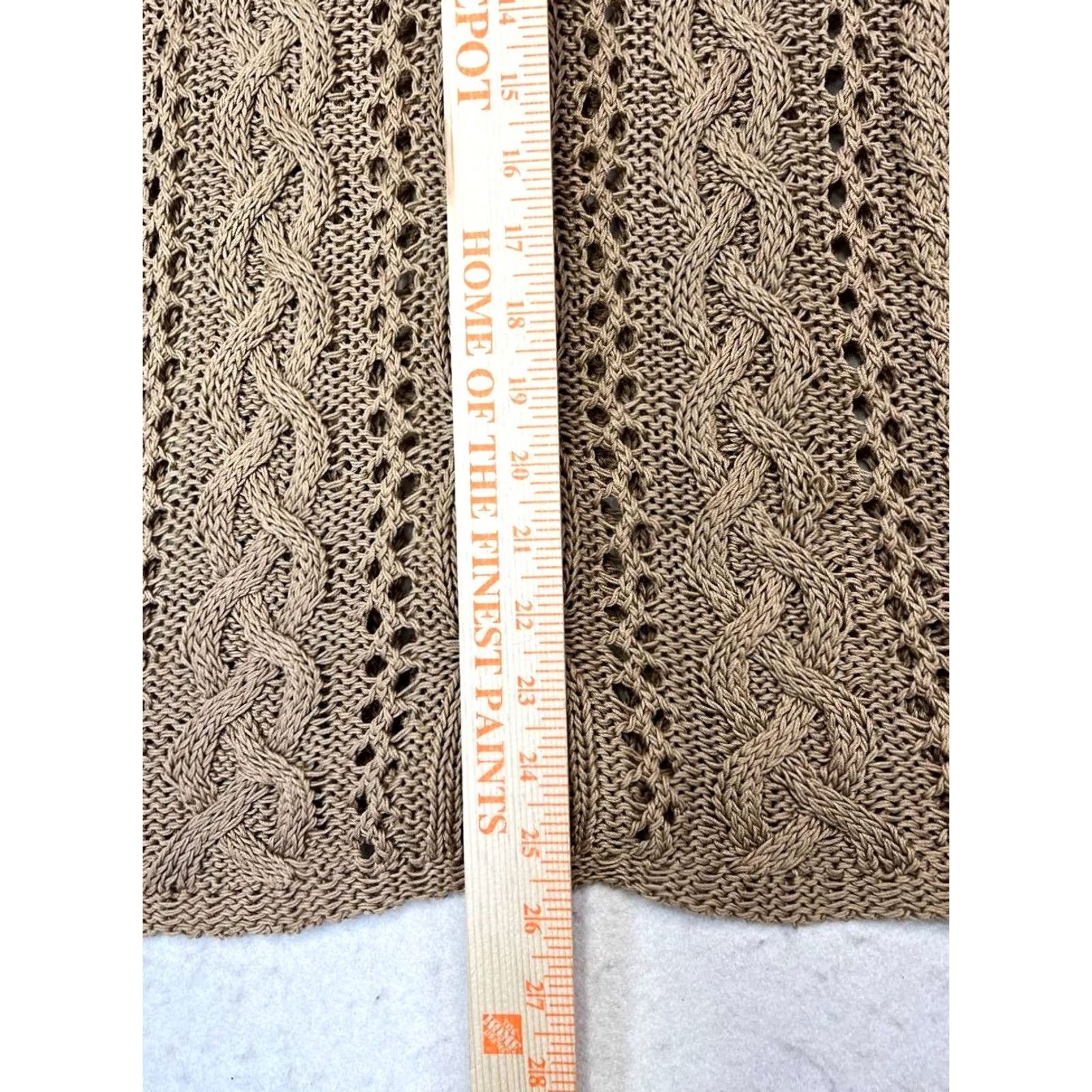 Polo Ralph Lauren VINTAGE Polo Ralph Lauren Women Plus XL Cable Knit Sweater V-Neck Blush Brown Pullover Knitwear Preppy Size XL / US 12-14 / IT 48-50 - 5 Thumbnail