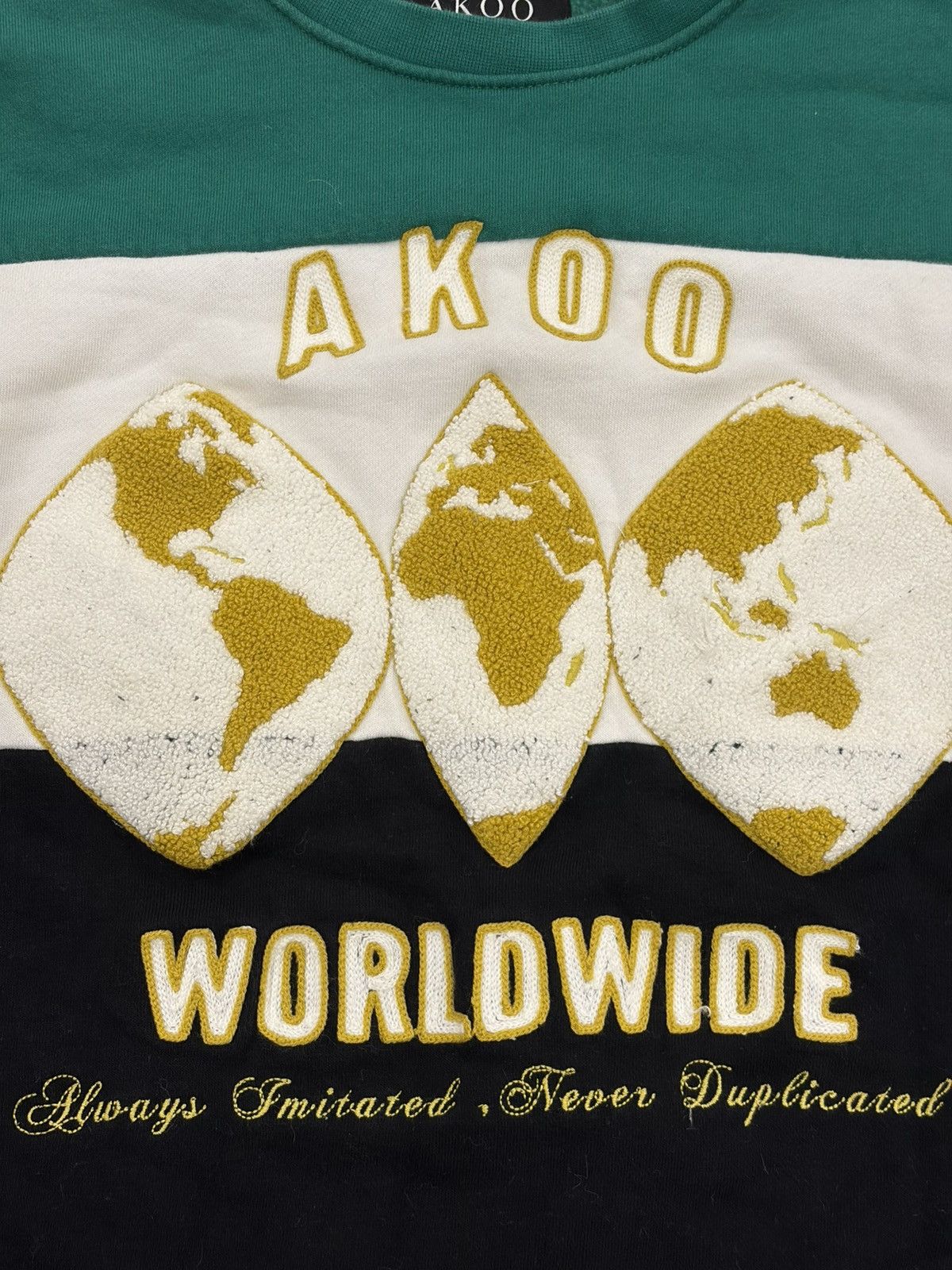 AKOO AKOO Sweatshirt Colorblock Worldwide Graphic Logo Crewneck Size US XL / EU 56 / 4 - 2 Thumbnail