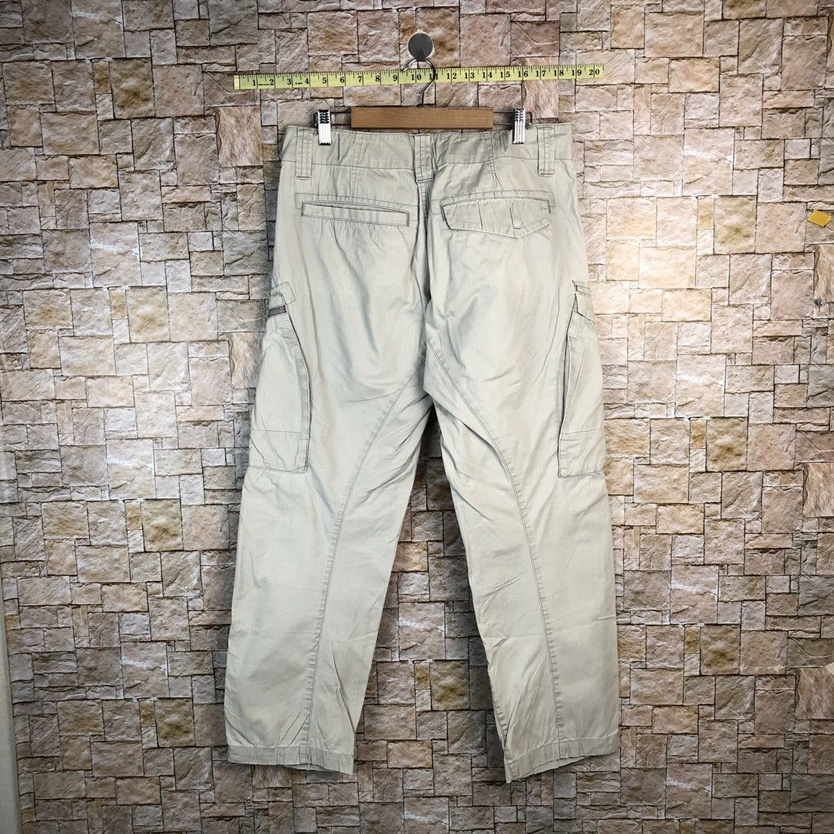 Japanese Brand Genba White utility tactical Cargo Multipocket Pants #A638 Size US 30 / EU 46 - 16 Thumbnail