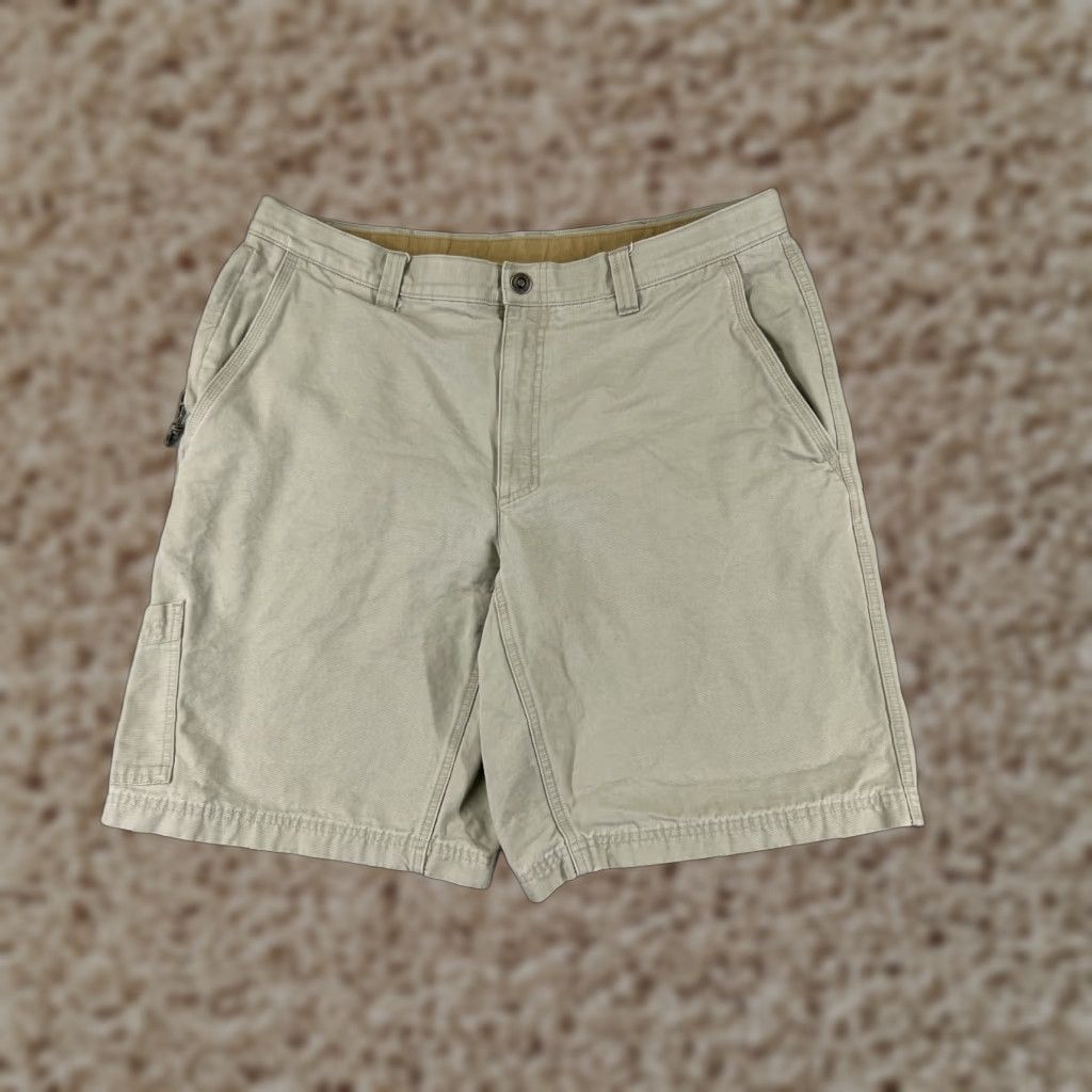 Vintage Columbia Men Cargo Shorts 38 Beige Cotton Twill Hiking Camping Fishing 38x11 Casual Size US 38 / EU 54 - 1 Thumbnail