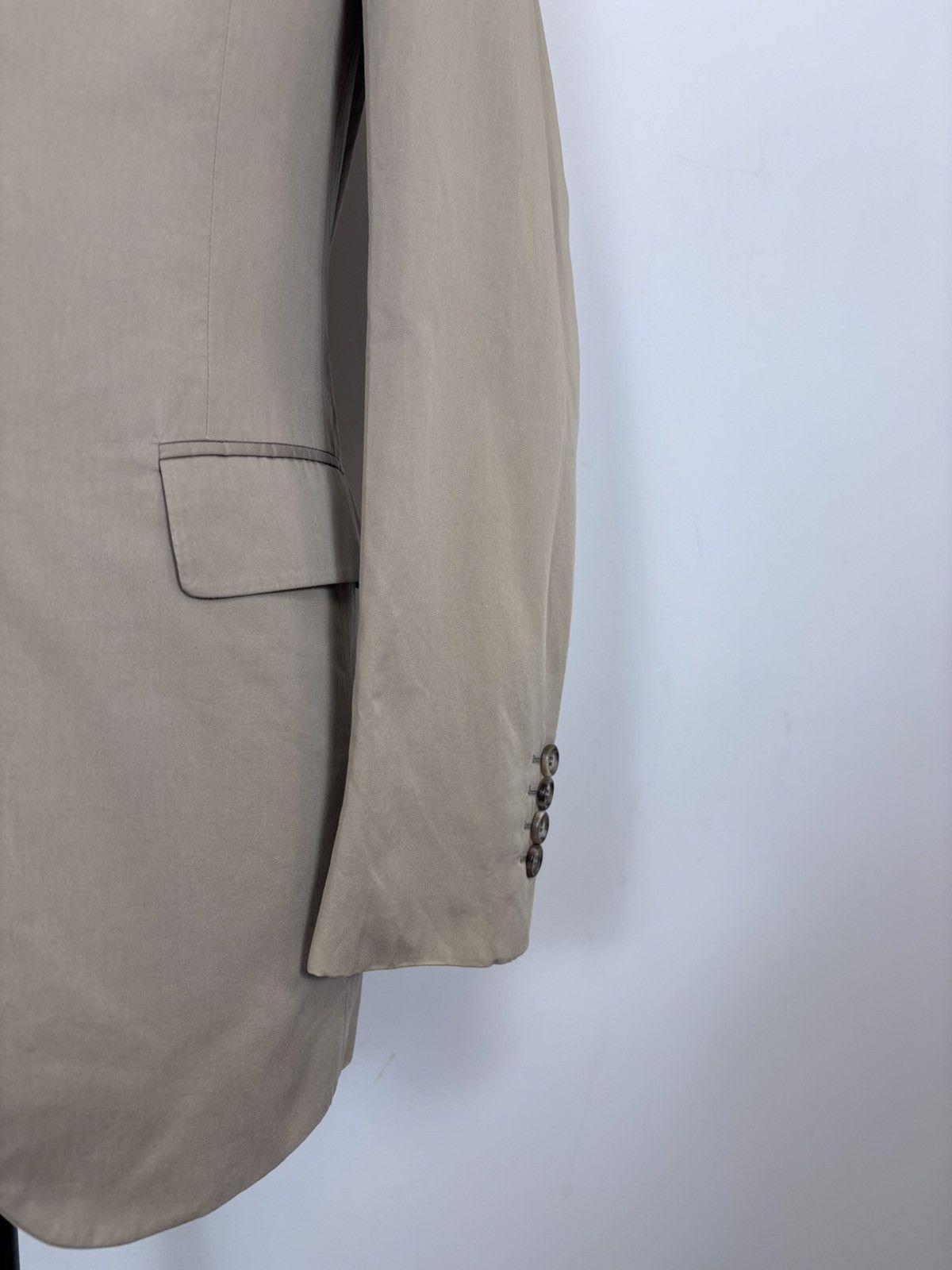 Prada Prada Men’s Beige Brown Cotton Blazer Jacket 2-Buttons Size 34R - 5 Thumbnail