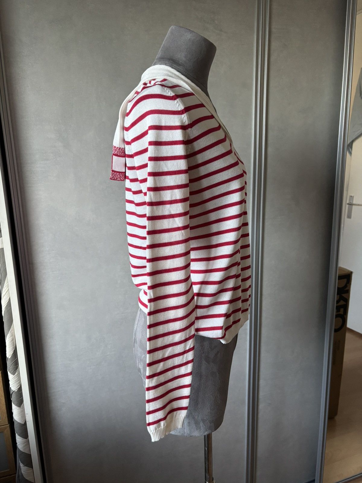 Dior Christian Dior Striped Silk & Cotton Hooded Sweater Size 38 Size S / US 4 / IT 40 - 3 Thumbnail
