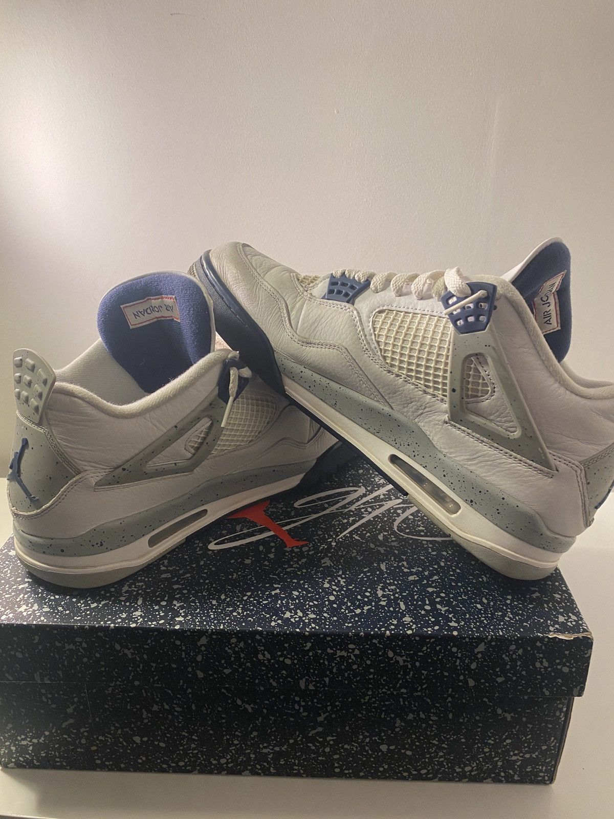 Nike Jordon 4s midnight navy retro | Grailed