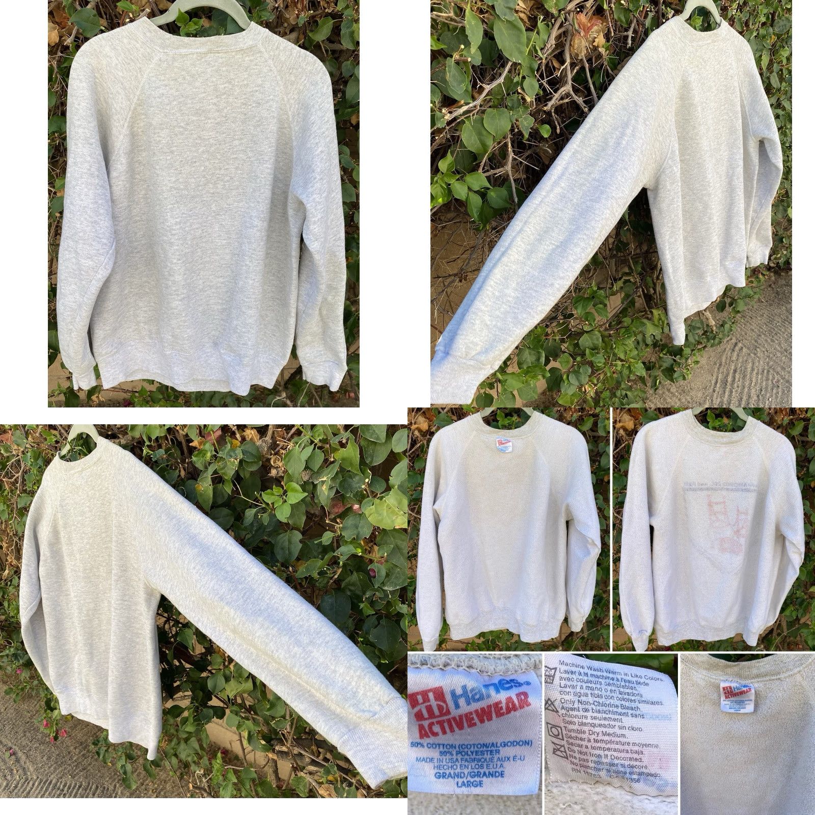 Hanes VINTAGE Hanes Sweatshirt San Francisco Rec. and Park Summer League Champions 1993 Graphic Print Gray L Men Size US L / EU 52-54 / 3 - 8 Thumbnail