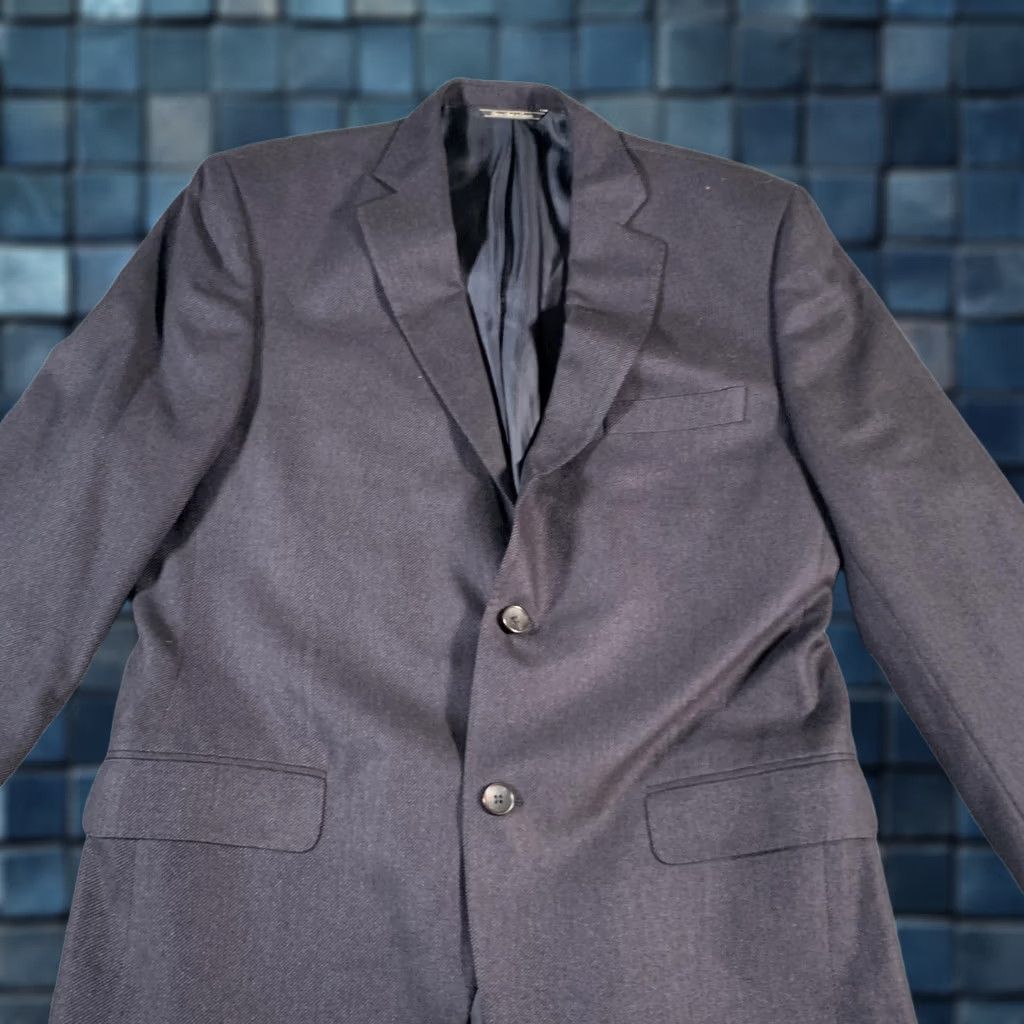 Vintage Lanza Collezione Blazer Mens 42R Navy Blue Loro Piana Wool Silk Made Canada Size 42R - 1 Thumbnail