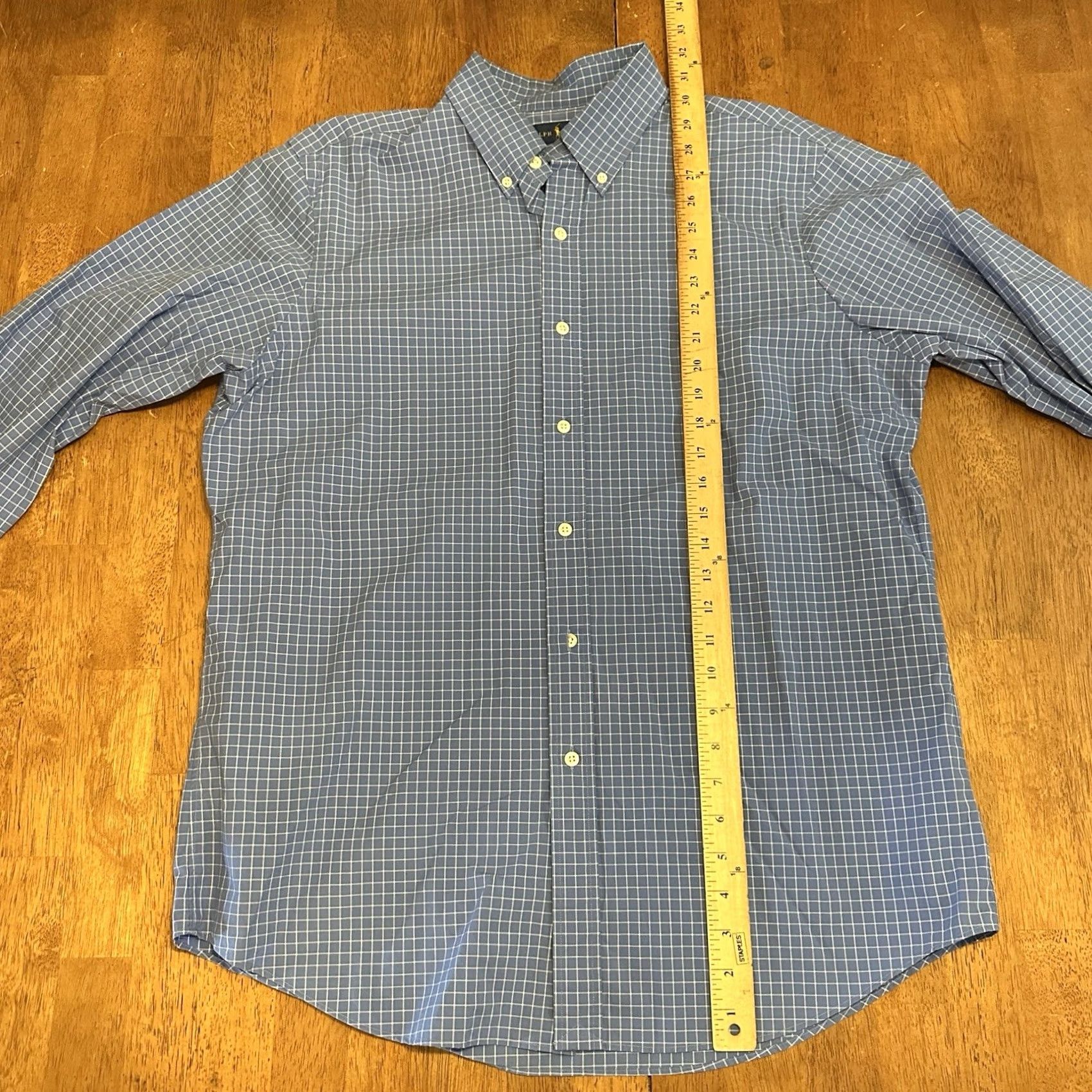 Ralph Lauren Ralph Lauren Dress Shirt Men Large Blue Checkered Pony Button-Down Collar Size 42R - 7 Thumbnail