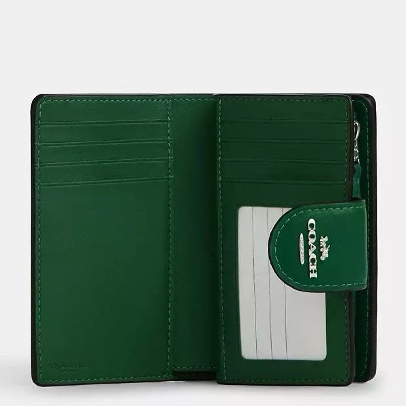 Coach NWT Coach Medium Corner Zip Wallet CW786 Tan/Shamrock Size ONE SIZE - 7 Thumbnail