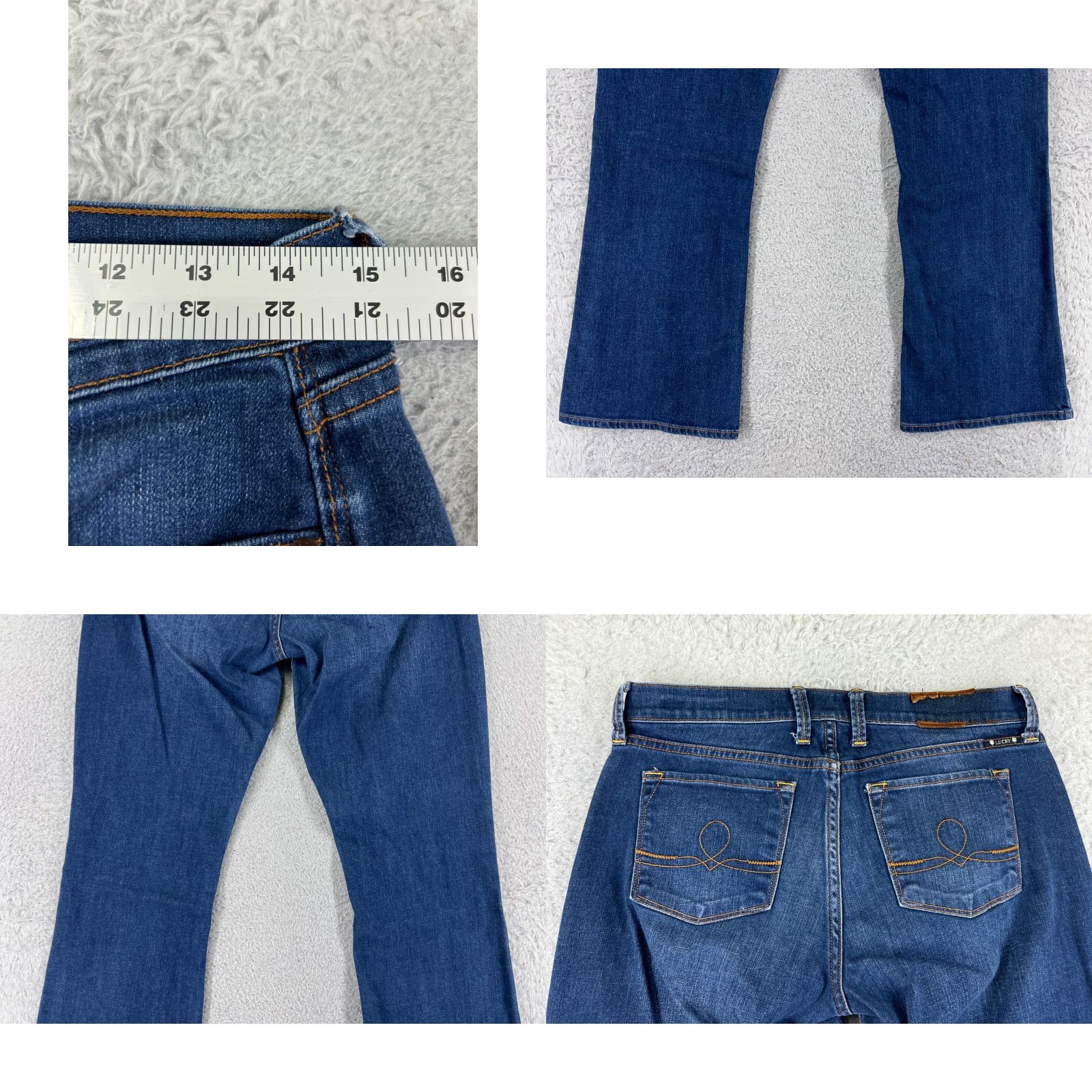 Lucky Brand Lucky Brand Jeans Womens 8 Blue Denim Sofia Ankle 5-Pocket Cotton Blend Leather Zipper Button Size 30" / US 8 / IT 44 - 9 Thumbnail