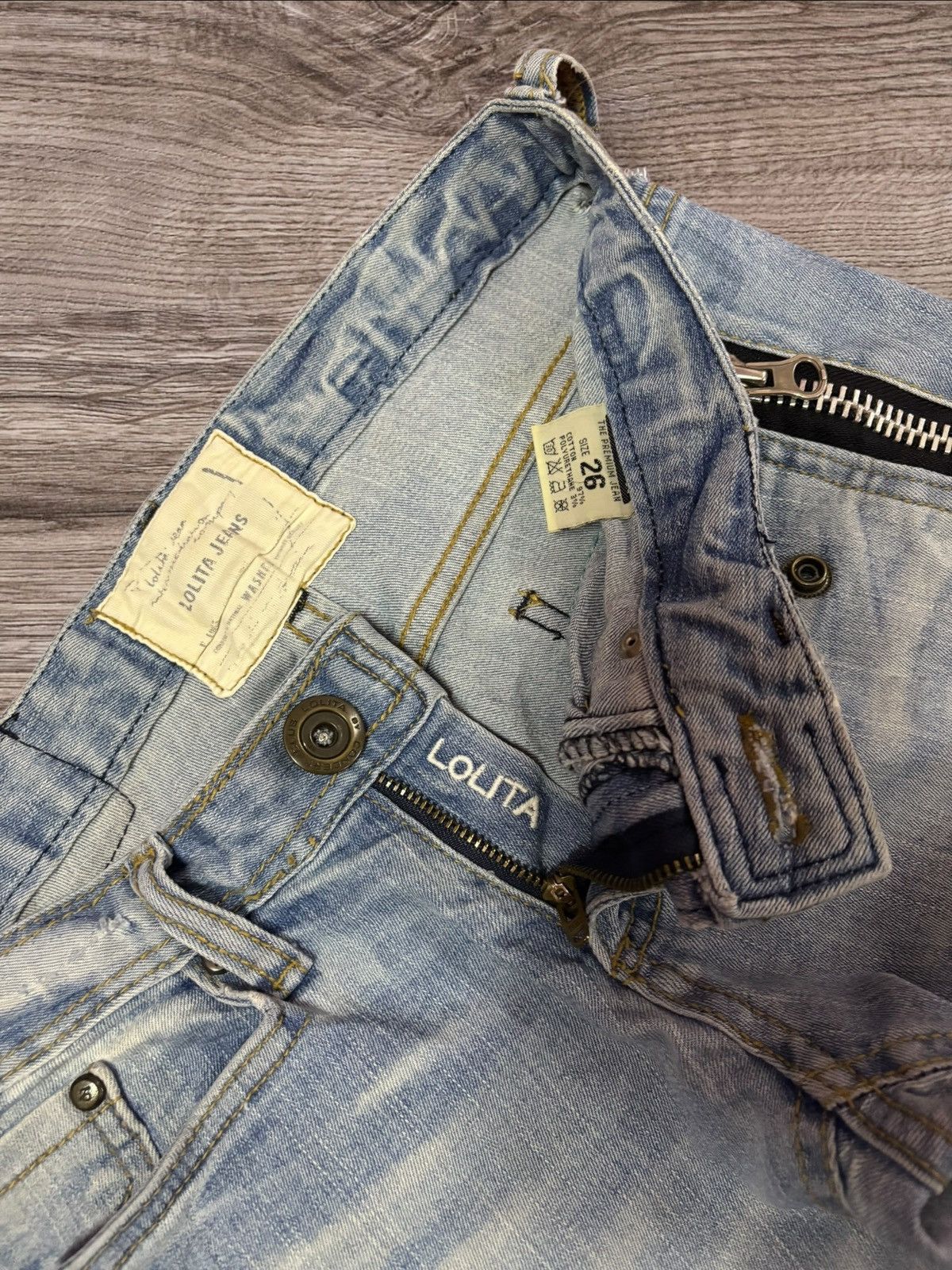 Seditionaries Japan Day Moon by Lolita Distress Punk Bondage Jeans Size 29" - 9 Thumbnail