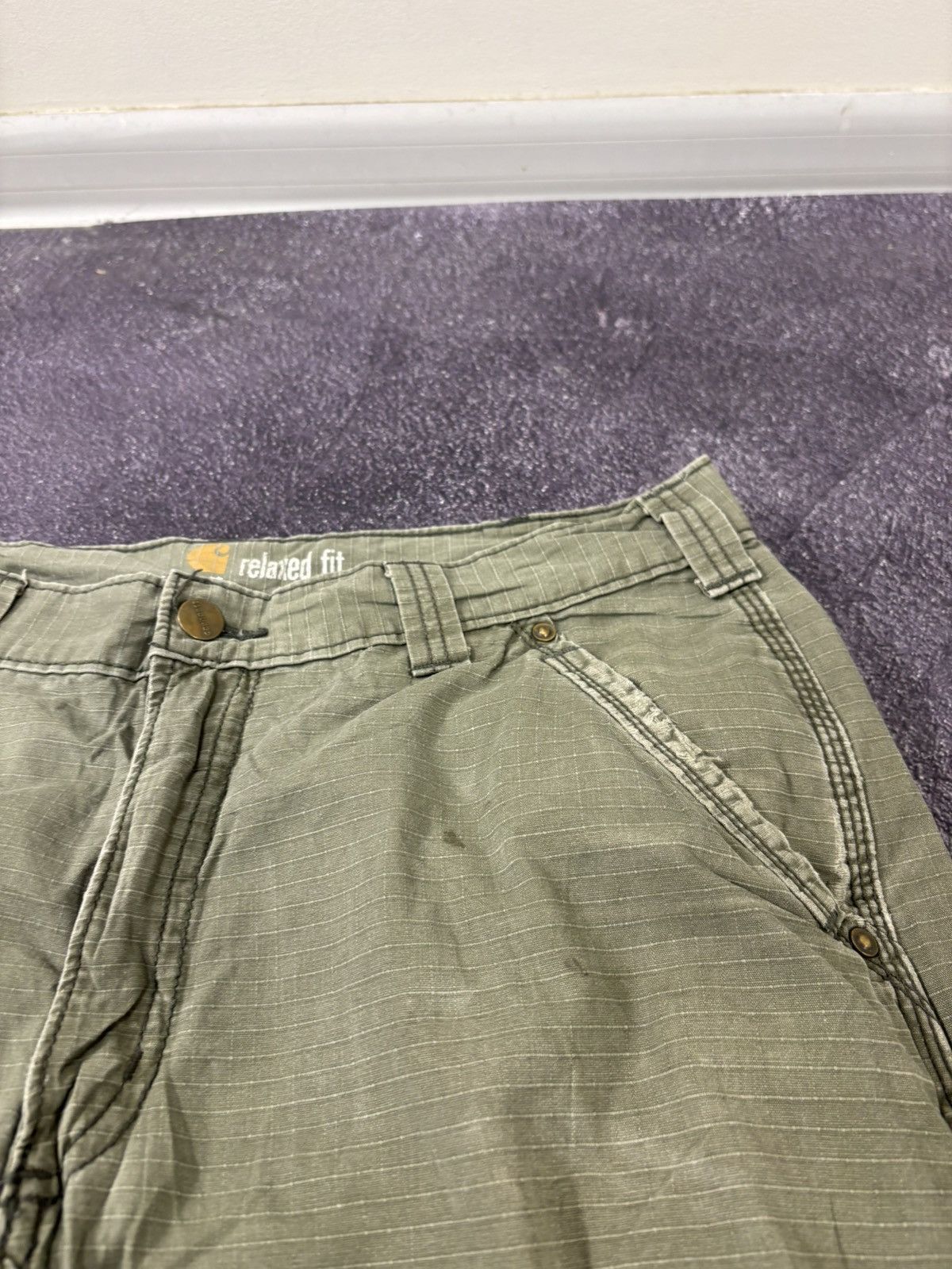 Carhartt Vintage Carhartt Aviation Olive Work Hype Cargo Pants Size US 34 / EU 50 - 15 Thumbnail