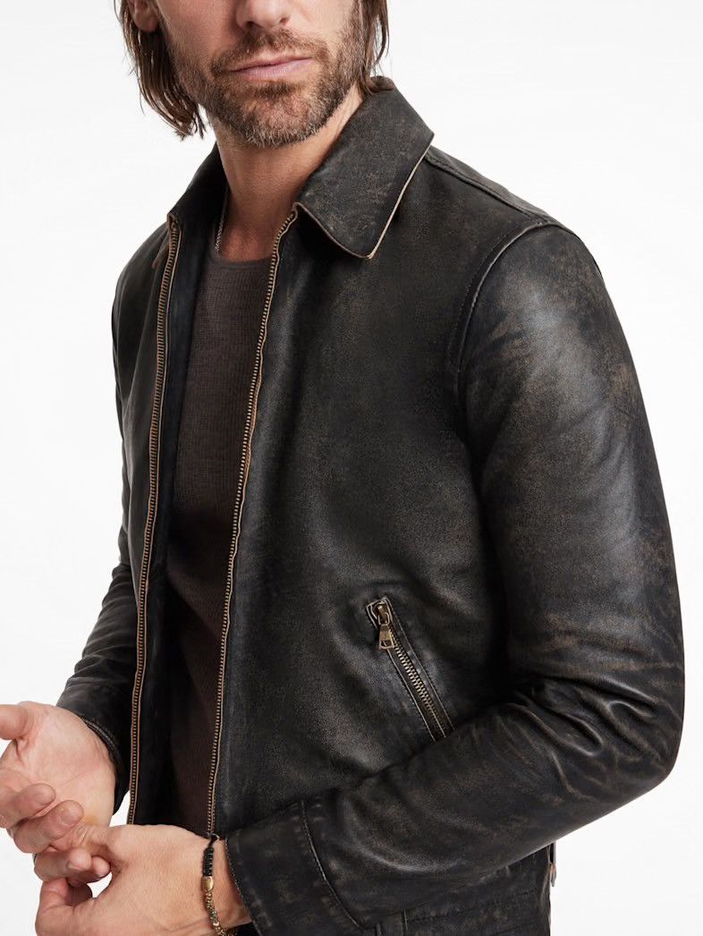 John Varvatos Sorcha Leather Jacket EU 50 USA 40 Size US M / EU 48-50 / 2 - 2 Thumbnail