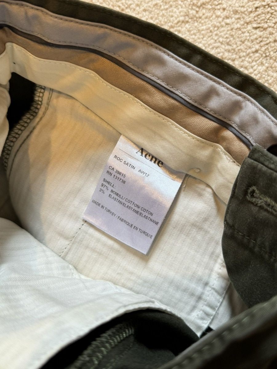 Acne Studios 🔥 AW12 Acne Studios Olive Denim Size US 29 - 4 Thumbnail