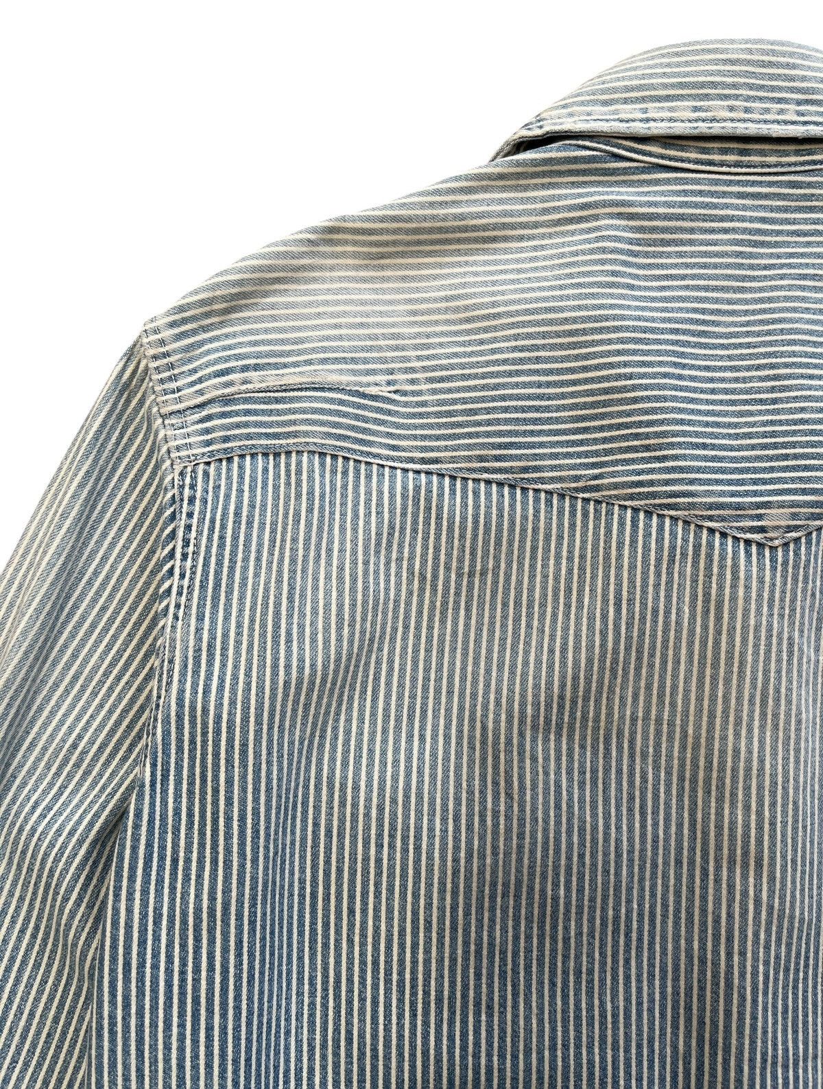 Number (N)ine Number (N)ine S08-NNS001C Zippo Hickory Denim Shirt Size US S / EU 44-46 / 1 - 13 Thumbnail
