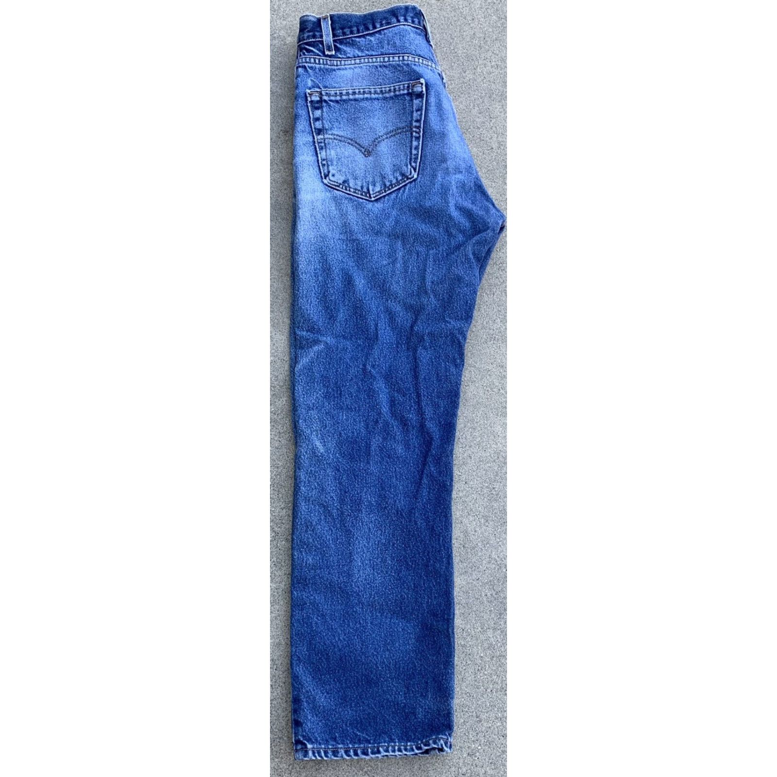 Levi's VINTAGE Levi’s 505 Jeans Regular Fit Straight 32x30 Blue Denim Distressed Belt Loops 5-Pocket Men Size US 33 - 3 Thumbnail