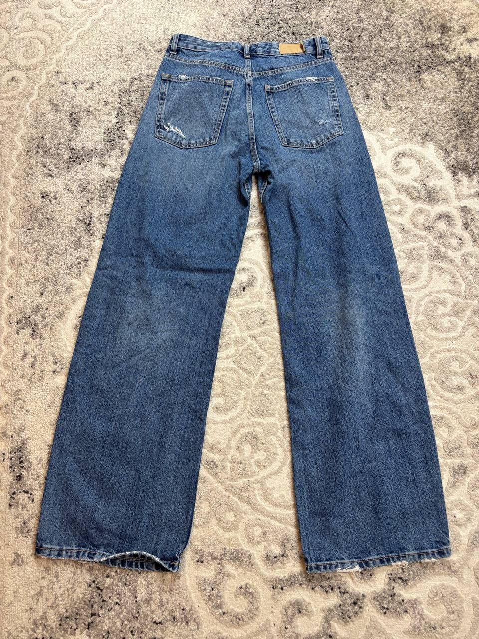 Zara Zara High-Rise Distressed Wide Leg Jeans US 6 / EUR 38 Size 28" / US 6 / IT 42 - 3 Thumbnail