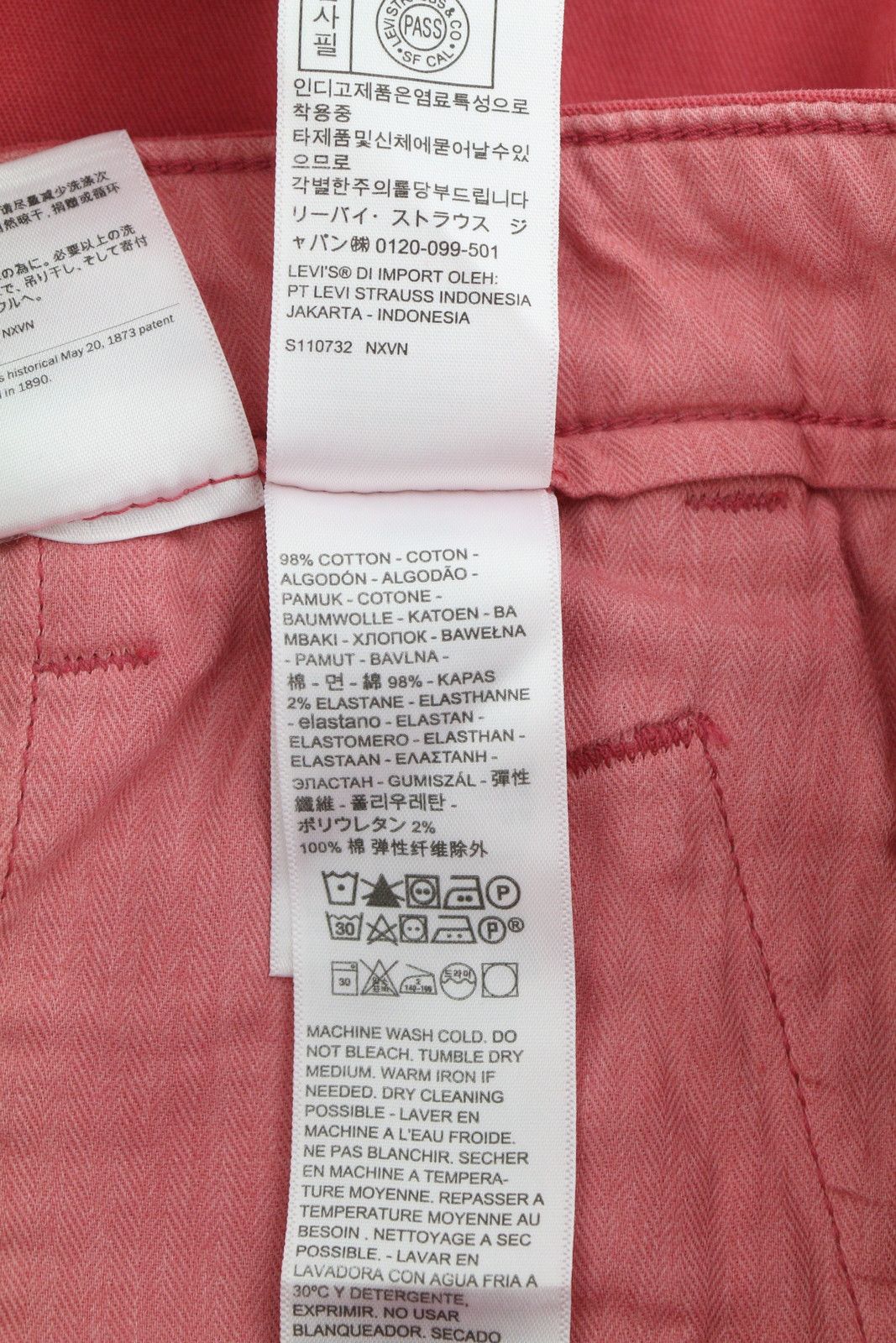 Levi's XX CHINO W30/L32 Mid Pink Standard Taper Pants 87056 Size US 30 / EU 46 - 8 Thumbnail