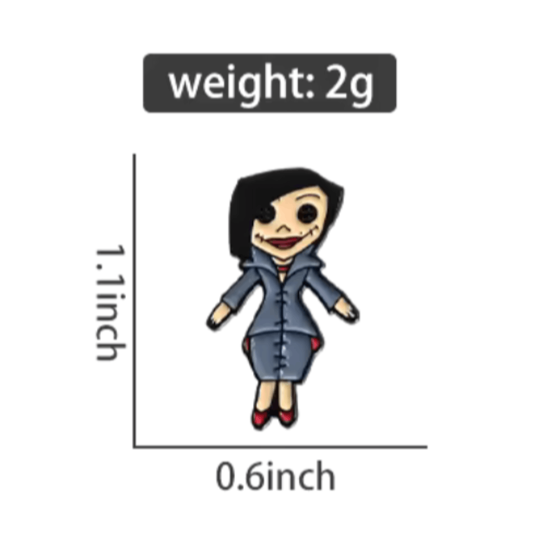 Japanese Brand CORALINE - OTHER MOM Enamel Lapel Metal Pin NEW Size ONE SIZE - 2 Thumbnail