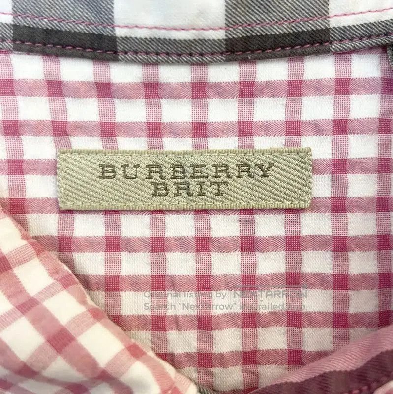 Burberry Burberry Pink Check Short Sleeve Shirt. Size L / US 10 / IT 46 - 6 Thumbnail